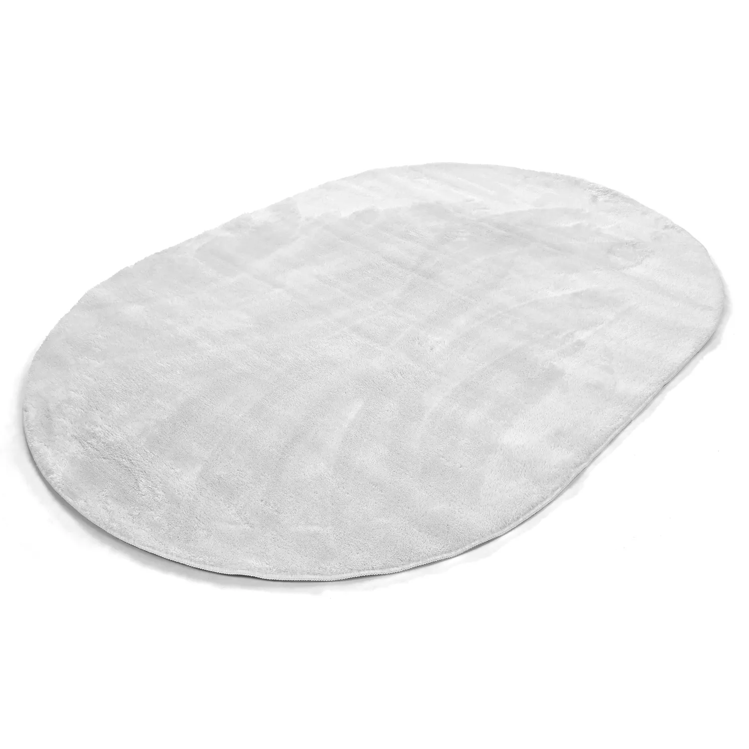 Koberec shaggy oválny - Aranga Super Soft Fur (biely)