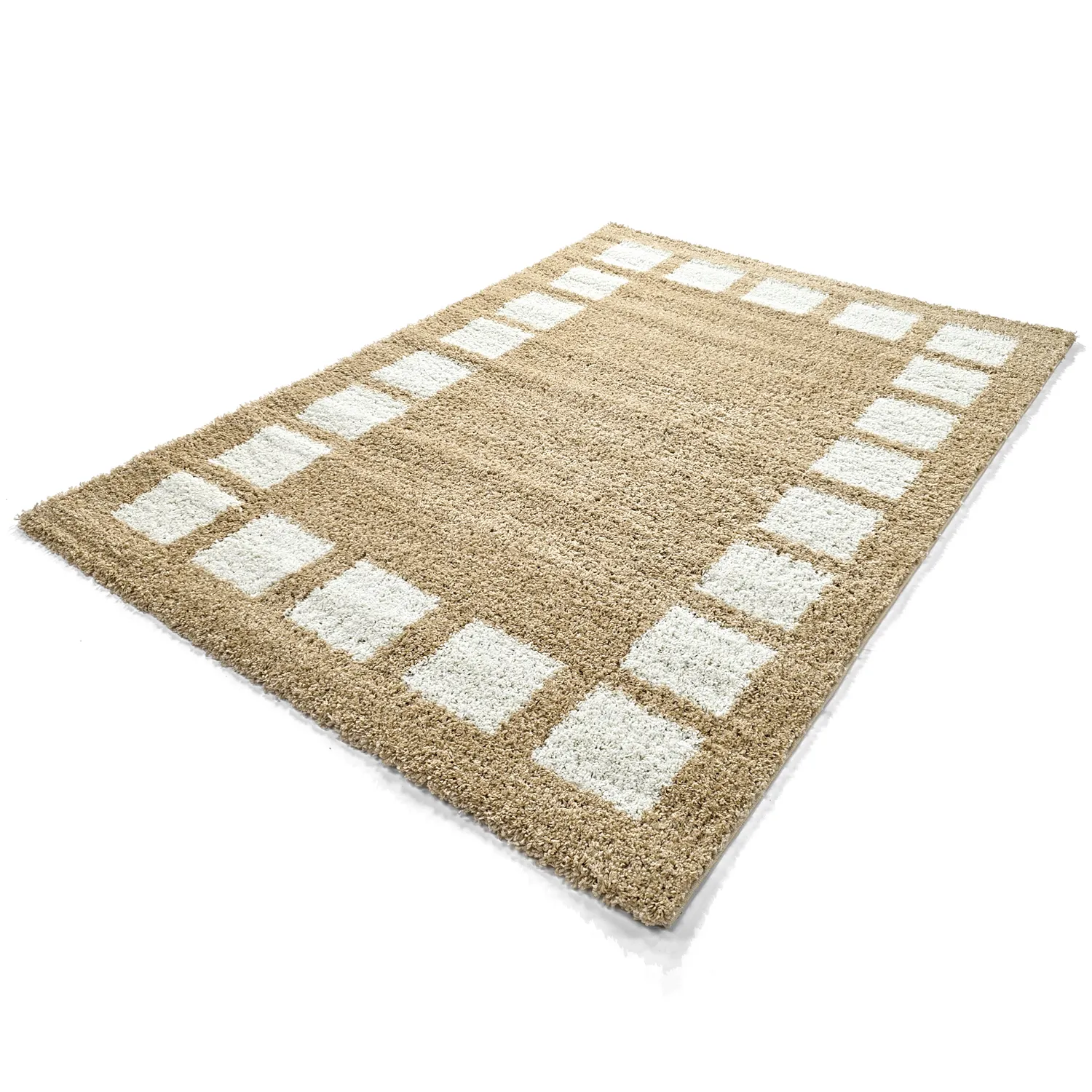 Chlpaté koberce - Asilah (béžová/biela)
