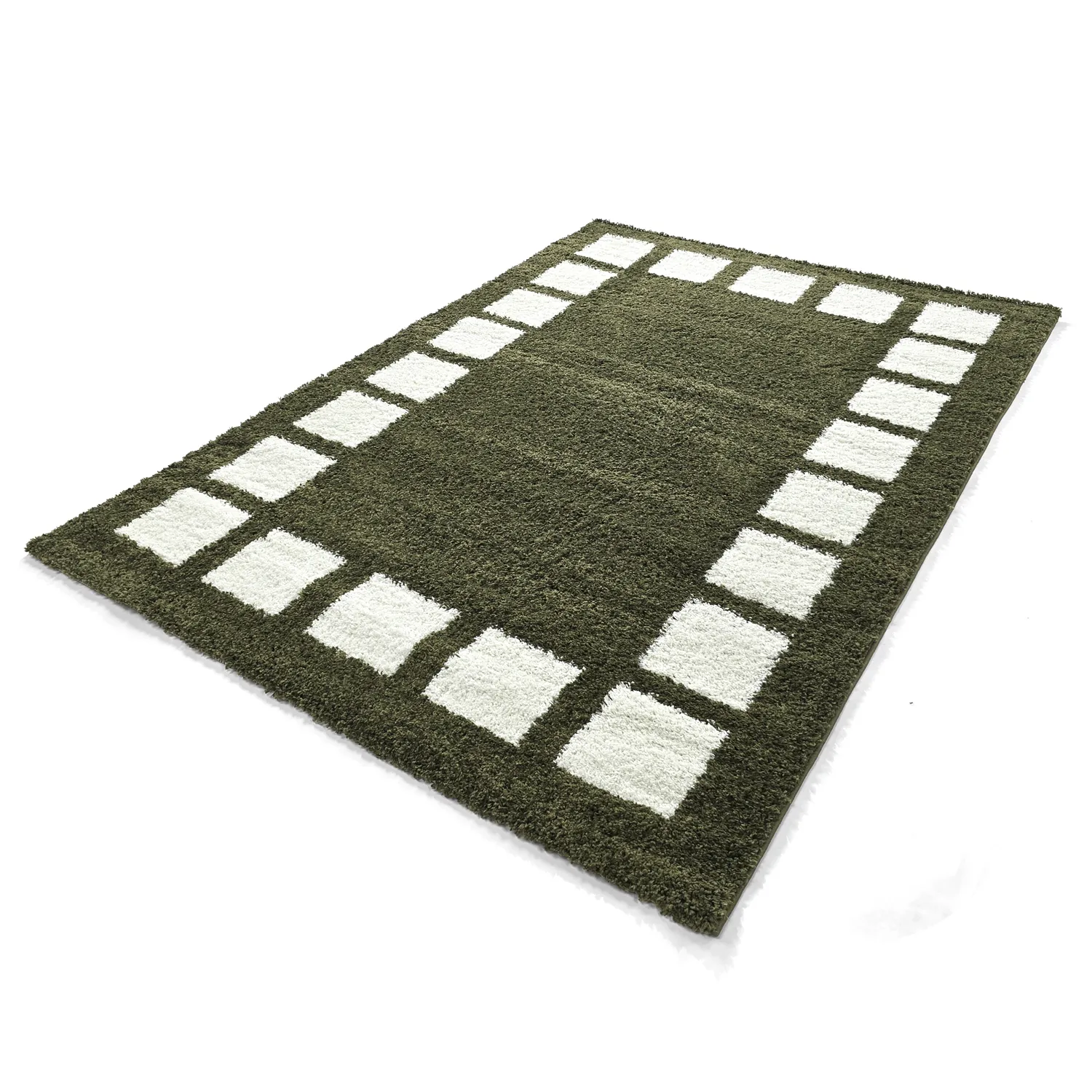 Chlpaté koberce - Asilah (zelená/biela)