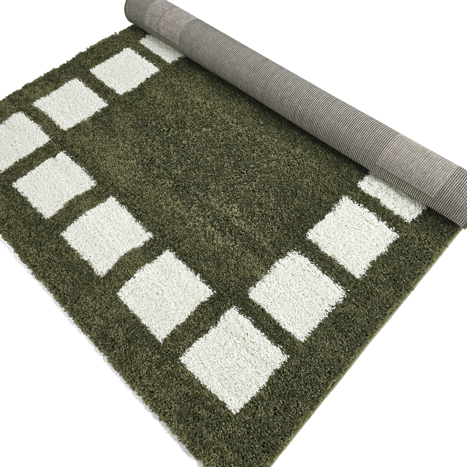 Chlpaté koberce - Asilah (zelená/biela)