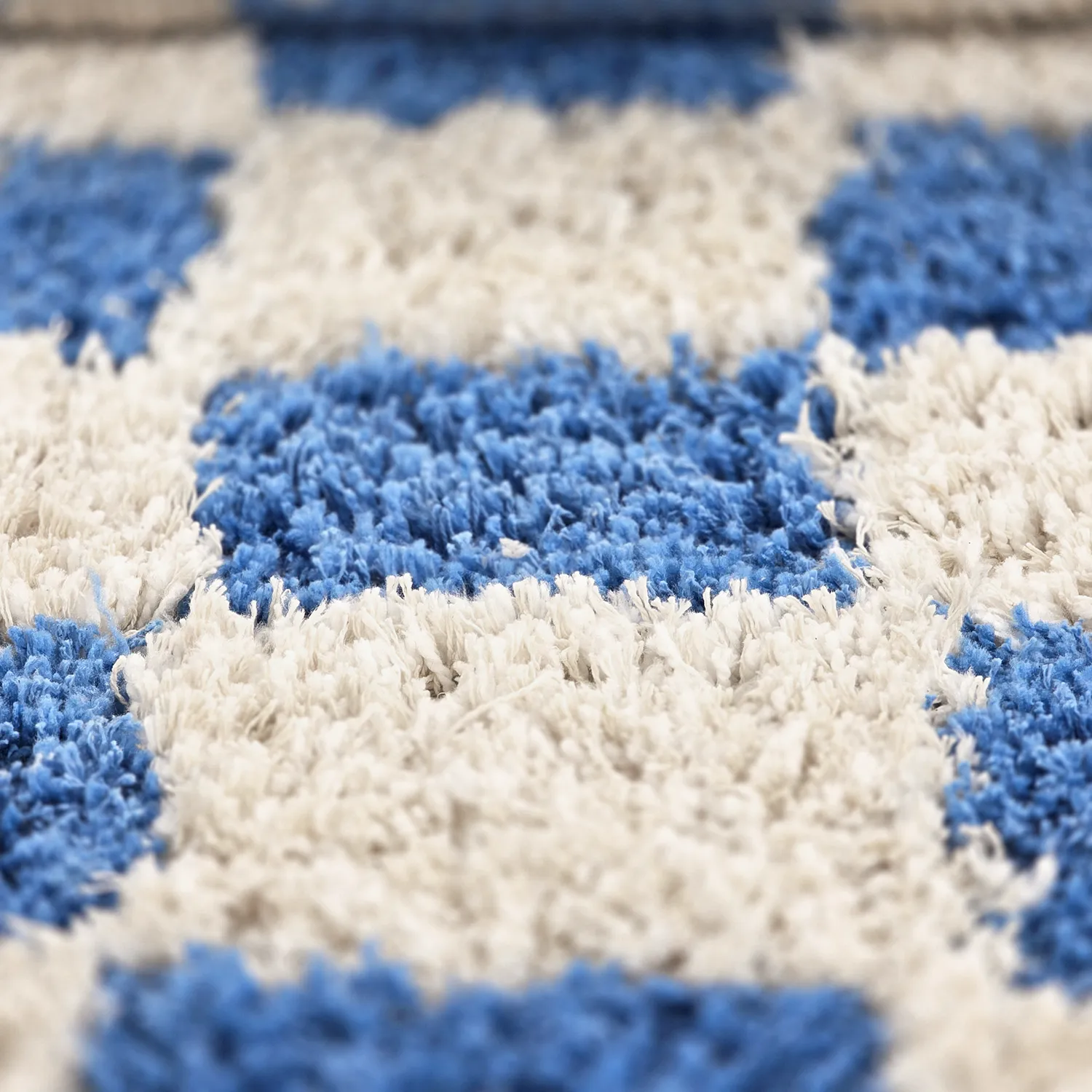 Ryamattor - Atrani Natural Cotton Shaggy (blå)