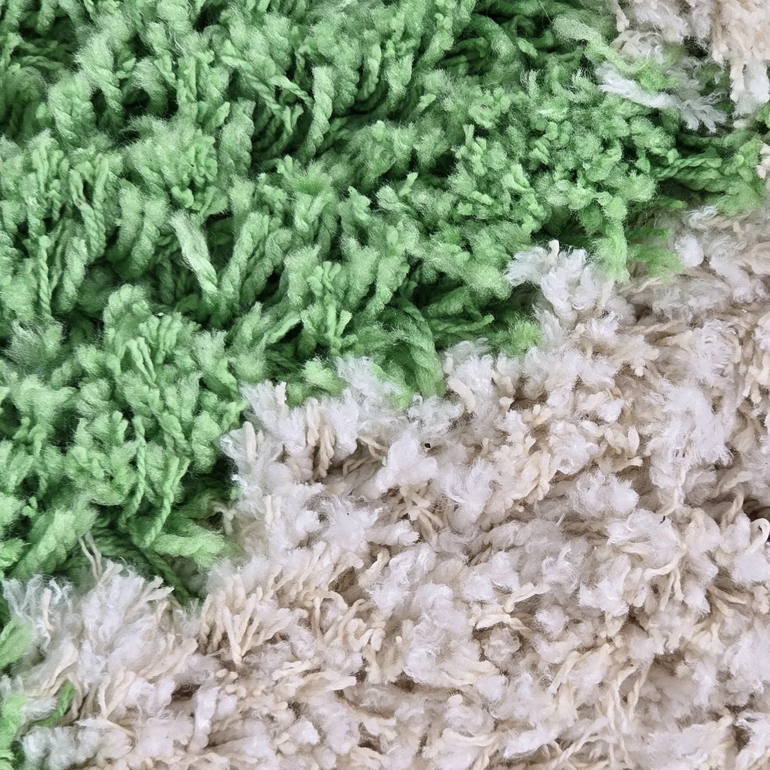 Ryamattor - Atrani Natural Cotton Shaggy (grön)