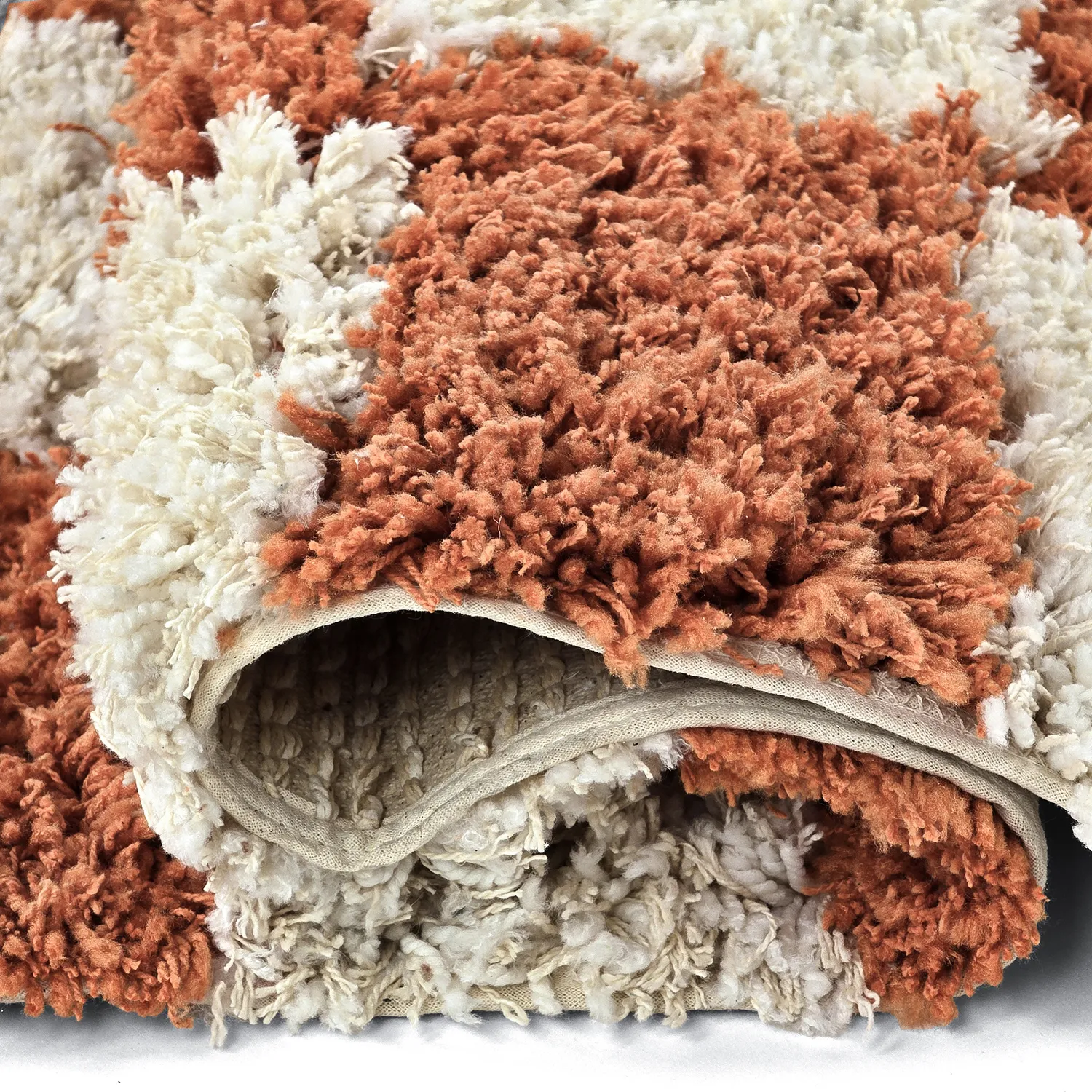 Ryamattor - Atrani Natural Cotton Shaggy (orange)