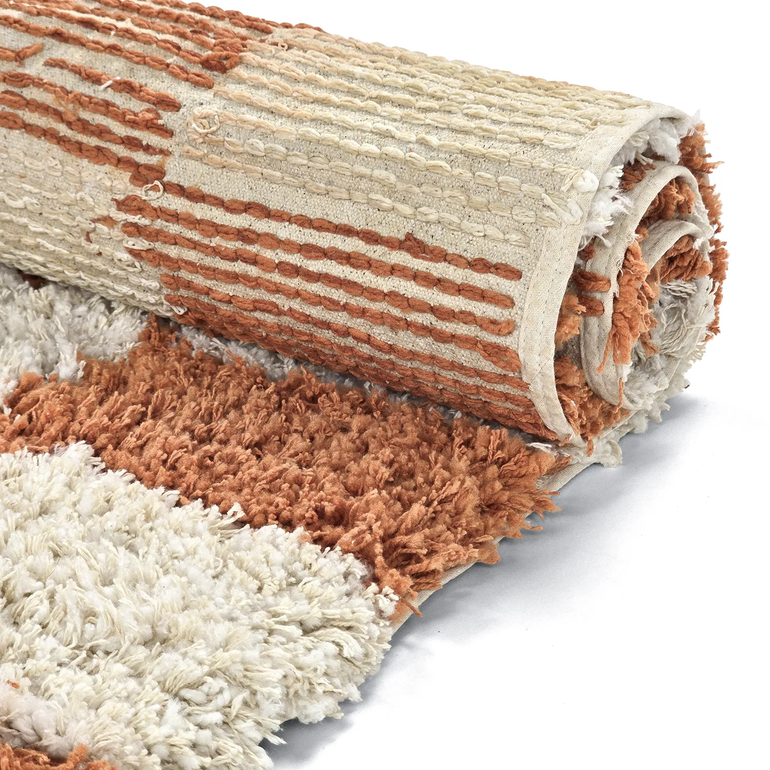 Ryamattor - Atrani Natural Cotton Shaggy (orange)