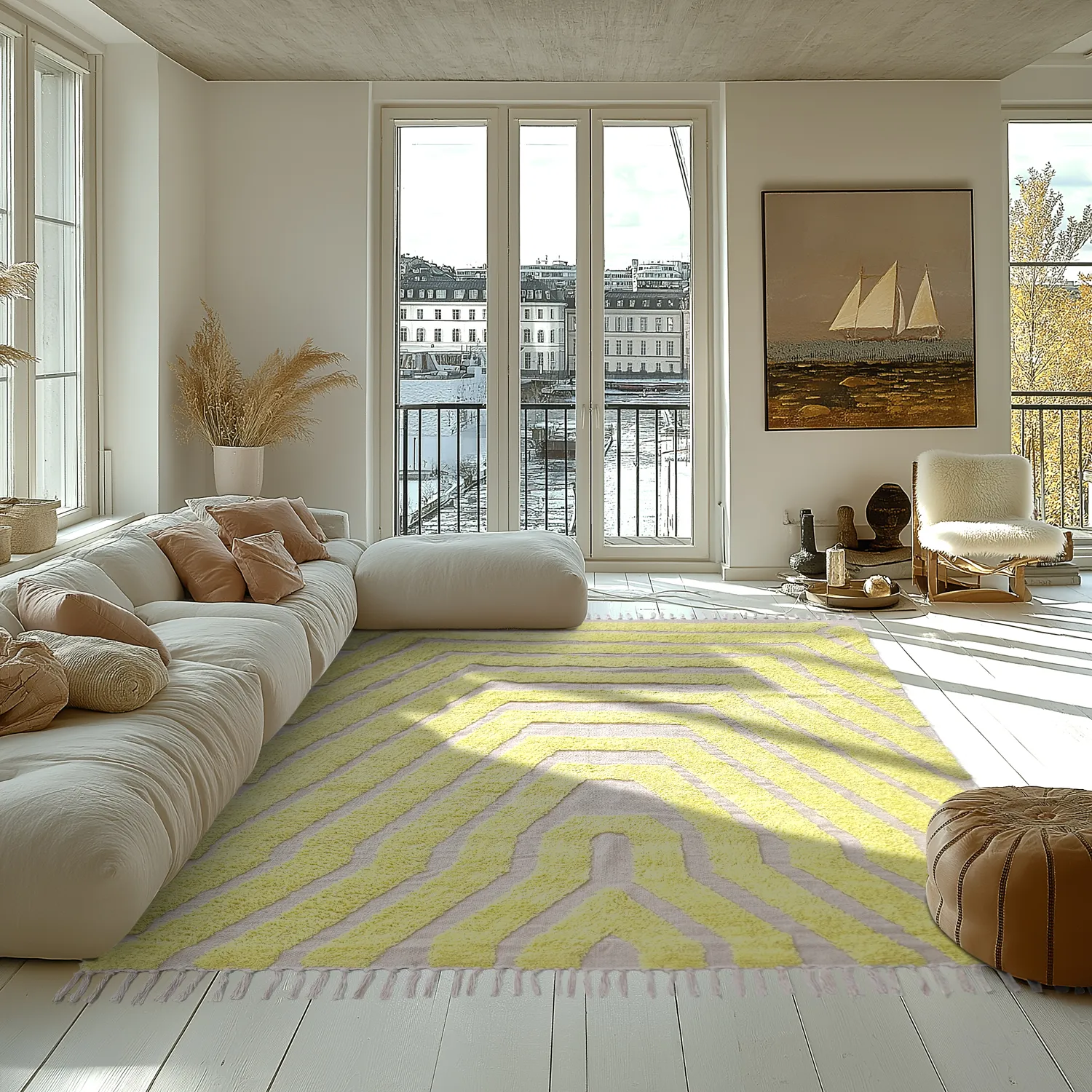 Koberce s dlhým vlasom - Callista Natural Cotton Shaggy (žltý)