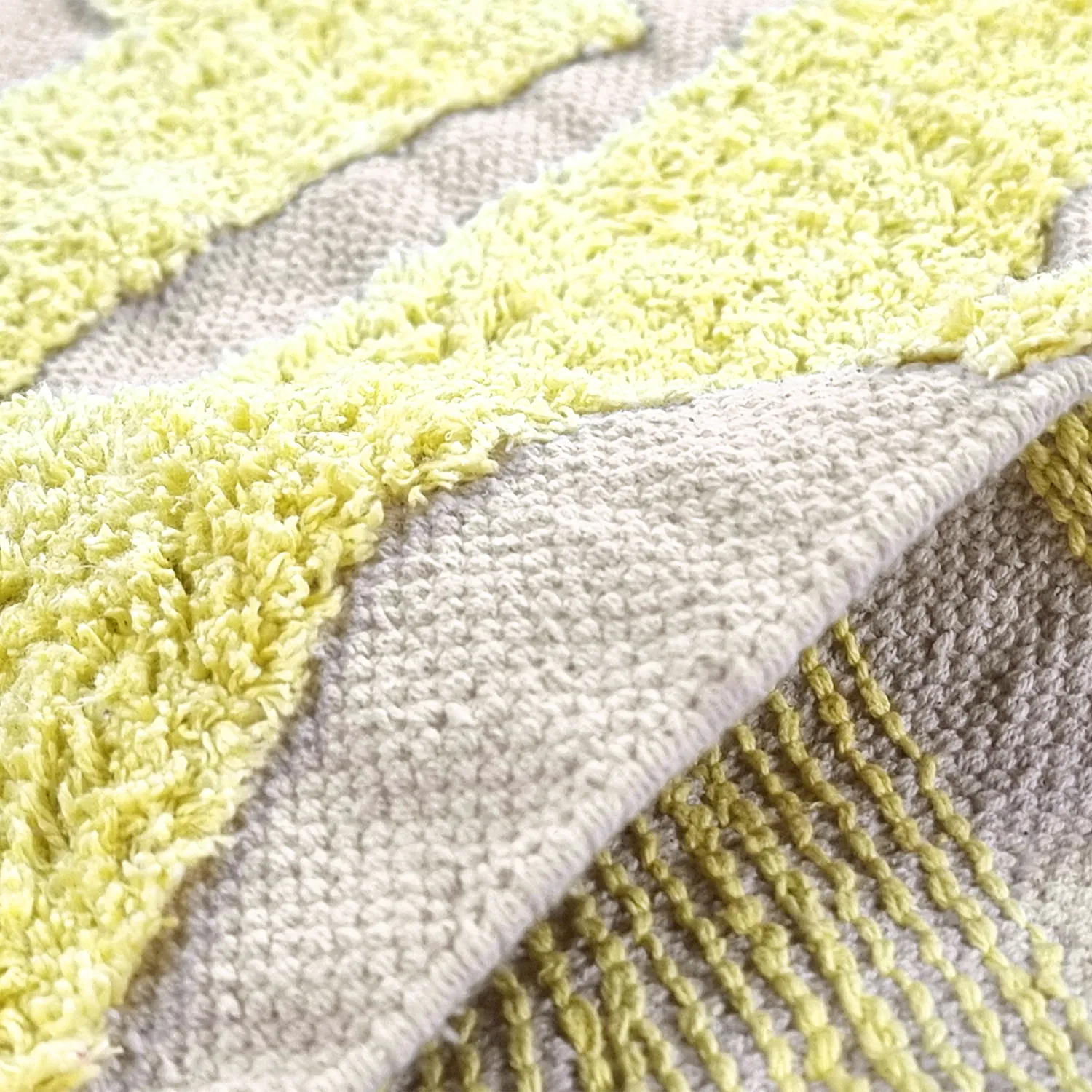 Kolo koberce - Callista Natural Cotton Shaggy (žltý)