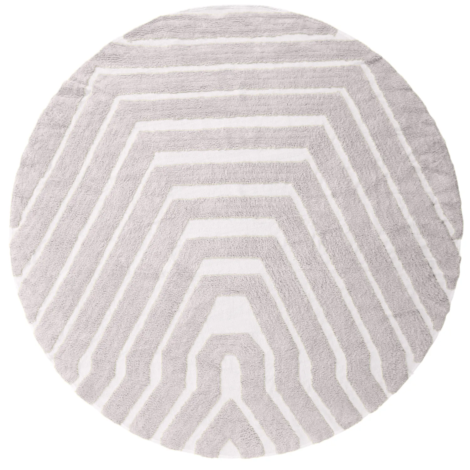 Kruhový koberec - Callista Natural Cotton Shaggy (taupe)