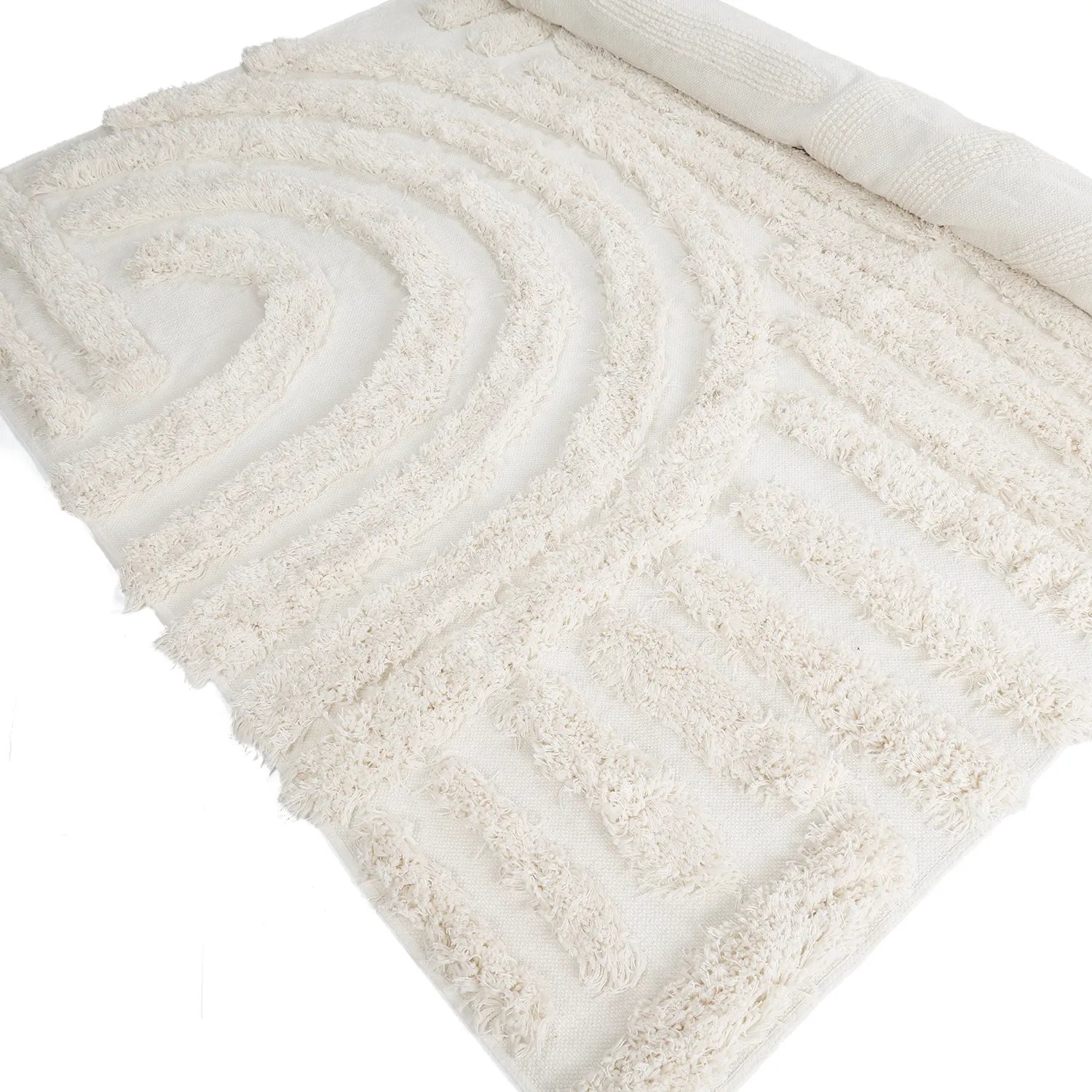 Ryamattor - Cazorla Natural Cotton Shaggy (offwhite)