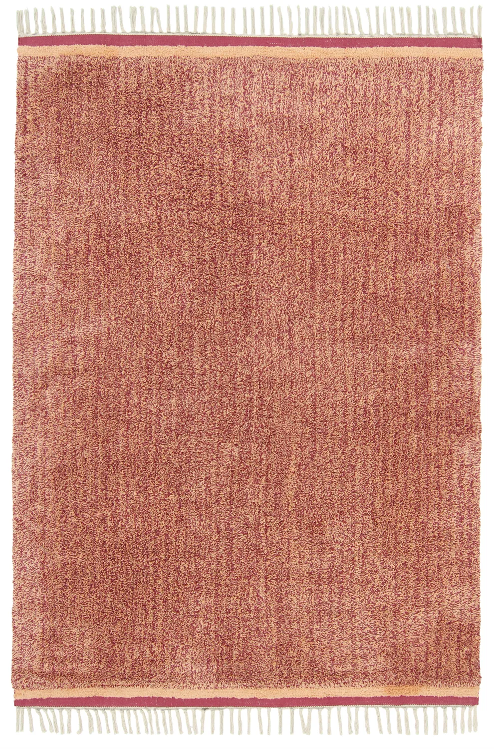 Koberce s dlhým vlasom - Celina Natural Cotton Shaggy (červená)