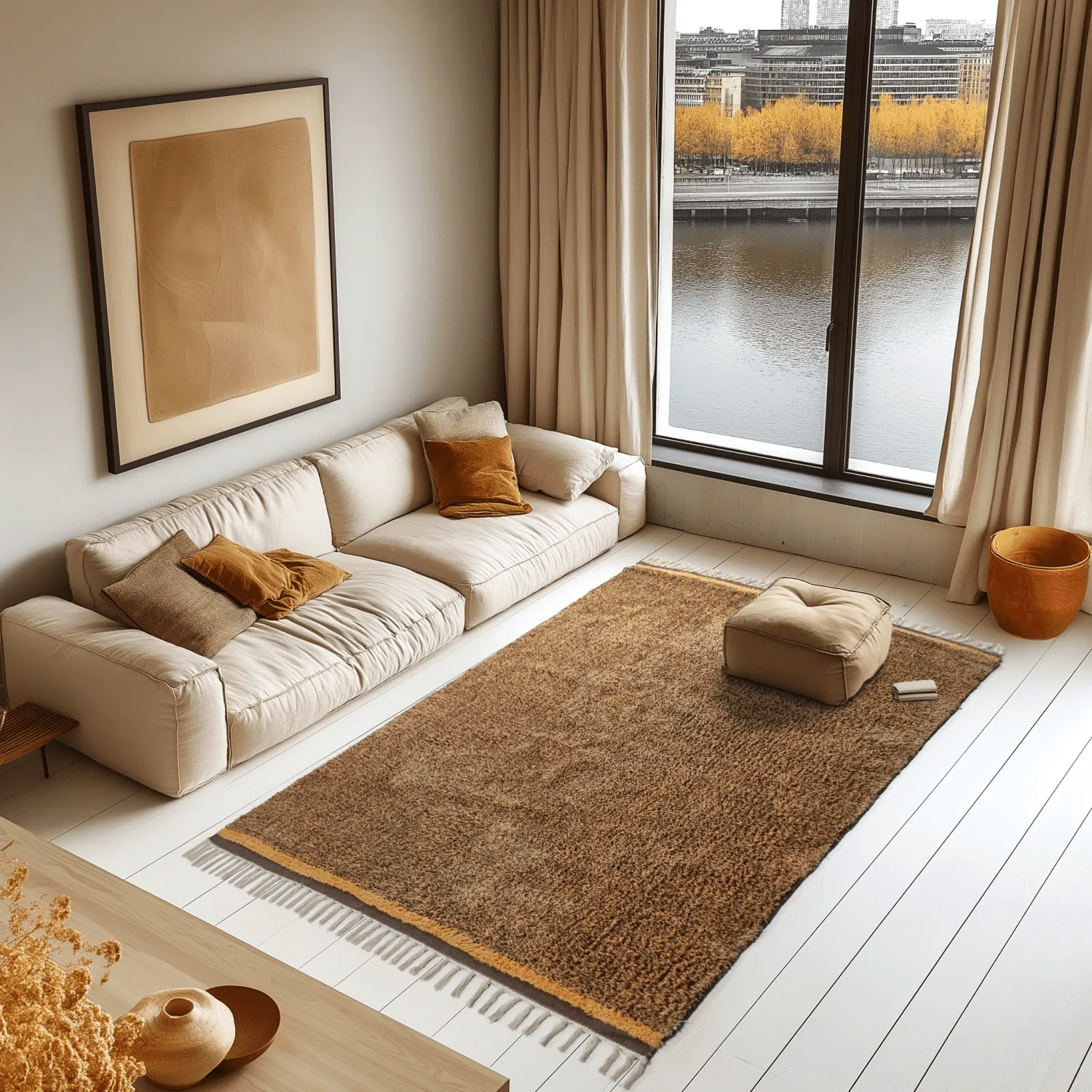 Koberce s dlhým vlasom - Celina Natural Cotton Shaggy (hnedá/oranžová)