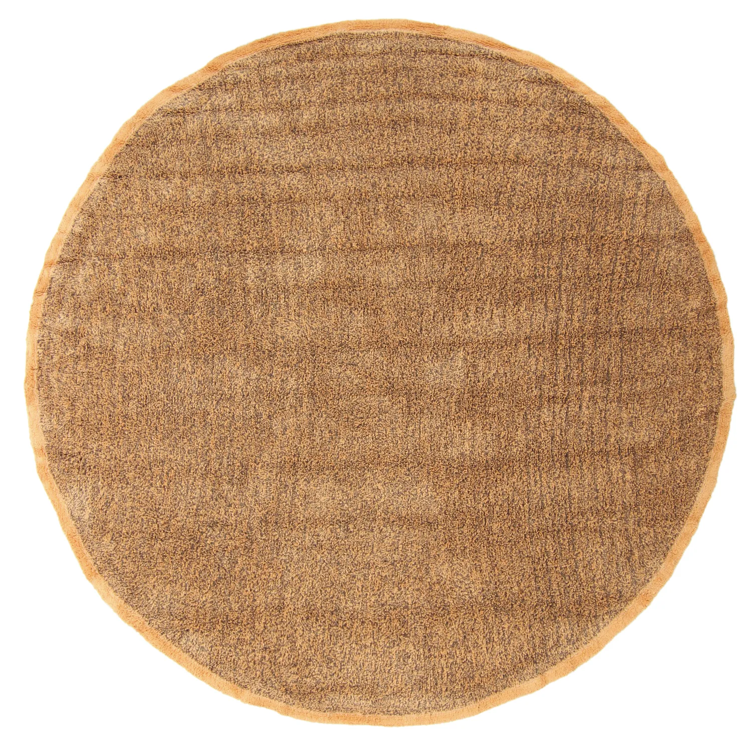 Kolo koberce - Celina Natural Cotton Shaggy (hnedá/oranžová)