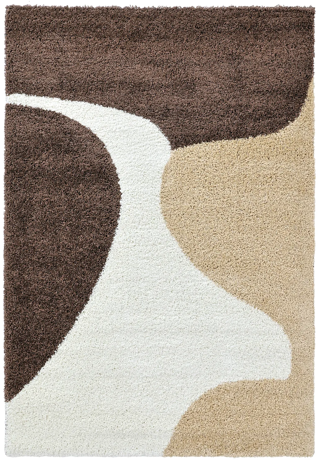 Koberce s vlasom - Chiniot (hnedá/béžová/biela)