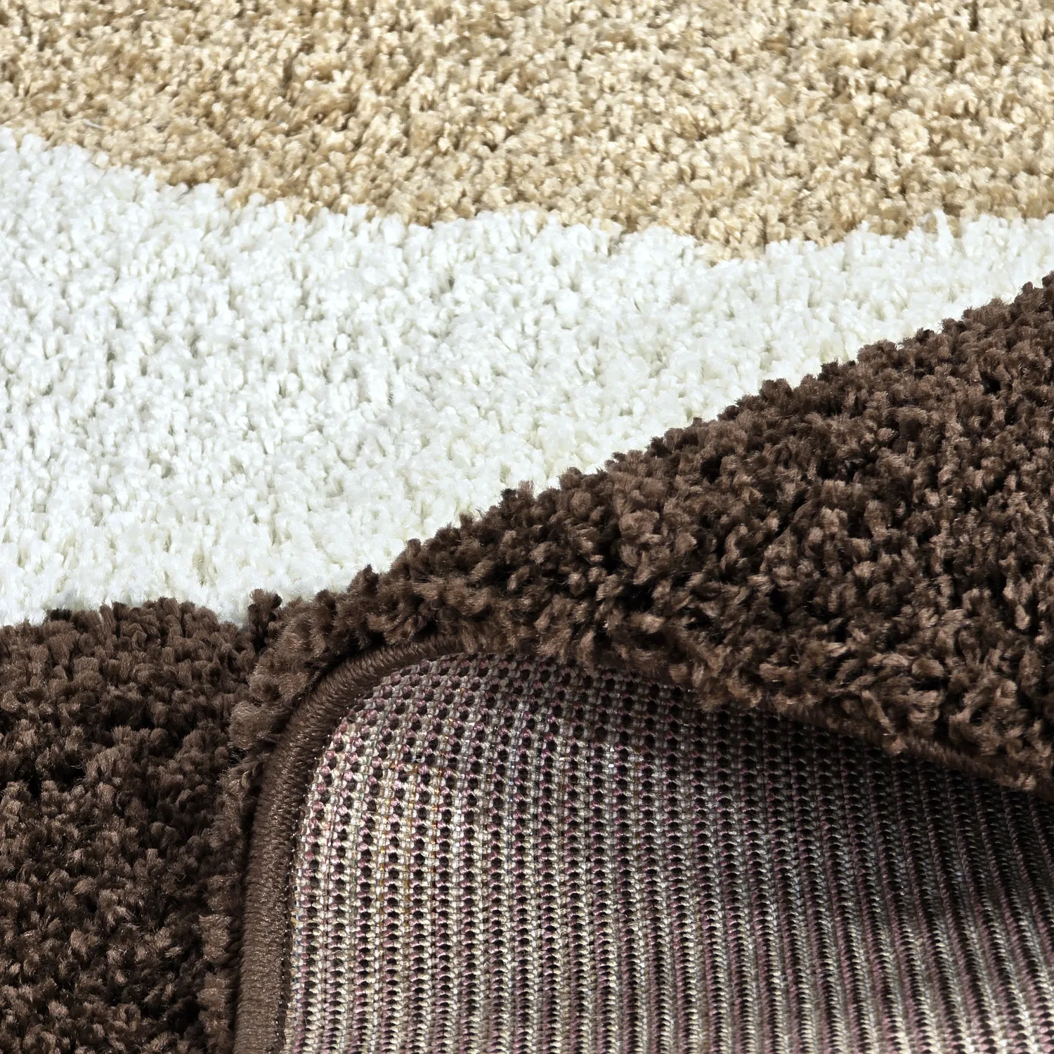 Koberce s vlasom - Chiniot (hnedá/béžová/biela)