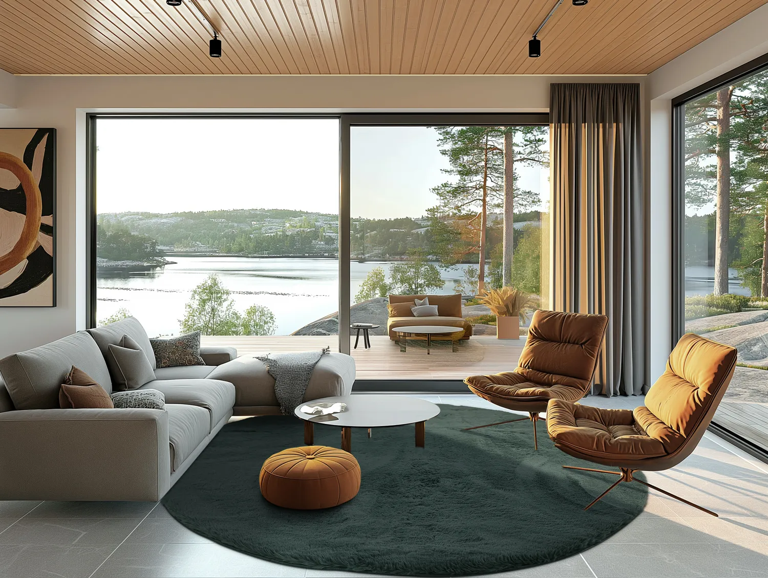 Kruhové koberce - Cloud Super Soft (zelená)