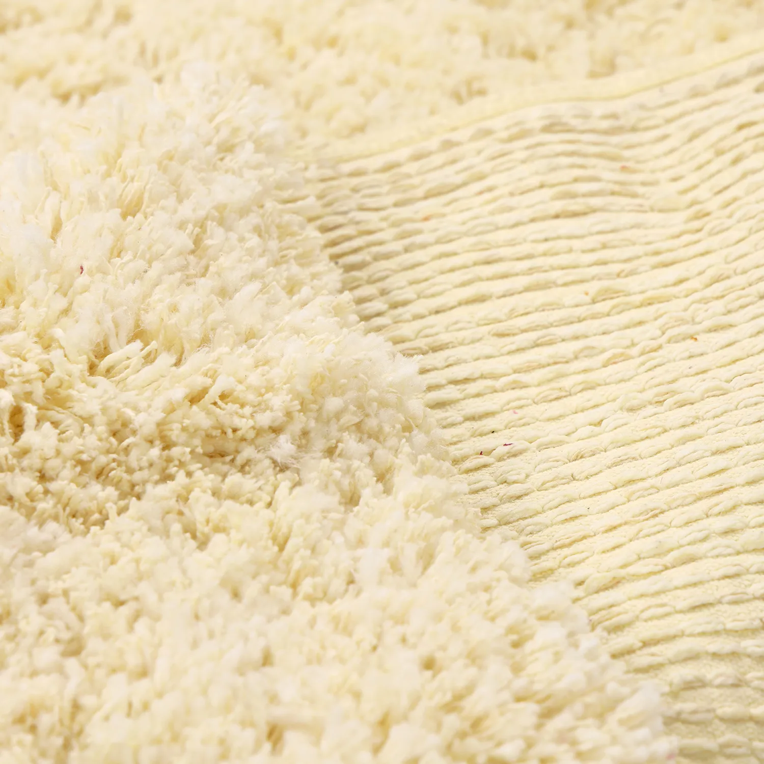 Ryamattor - Combarro Solid Cotton Shaggy (ljusgul)