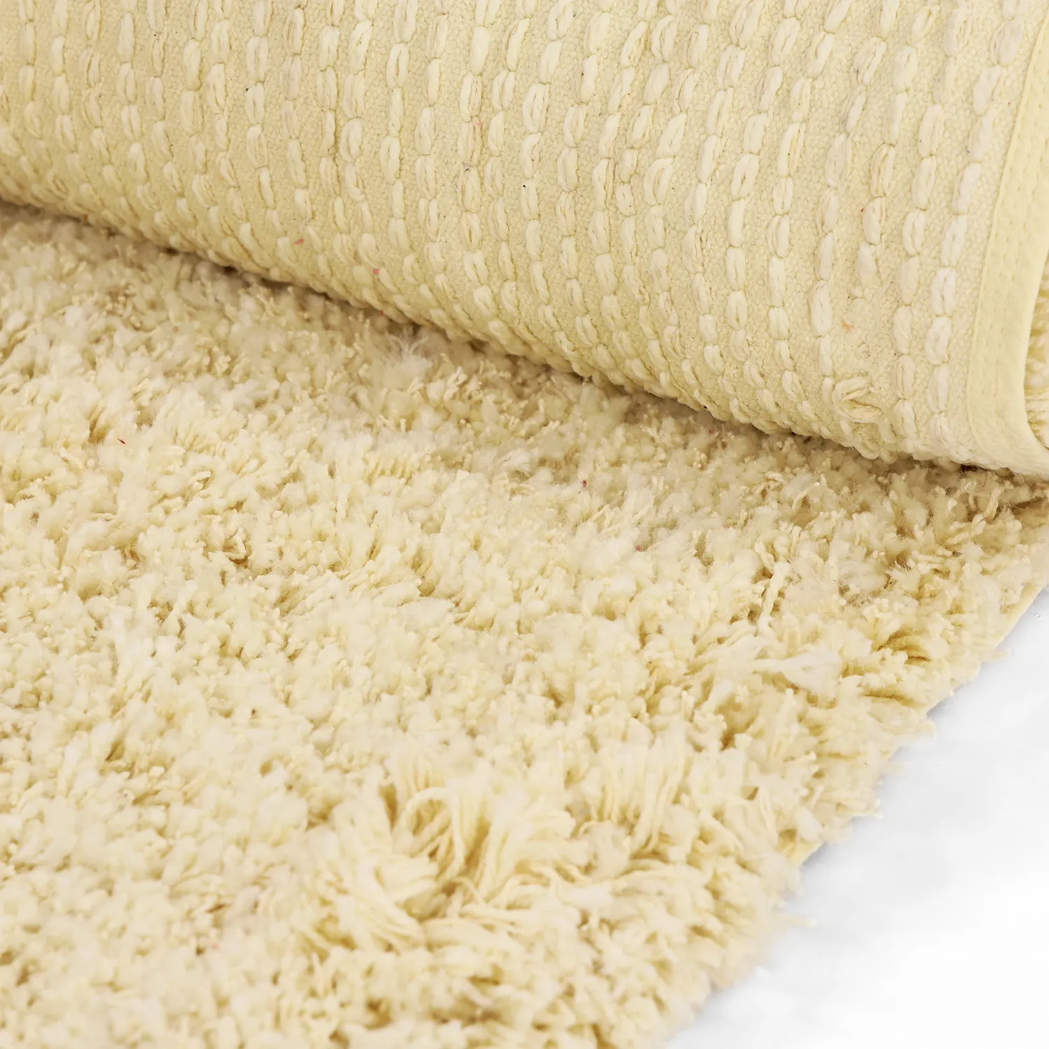 Ryamattor - Combarro Solid Cotton Shaggy (ljusgul)