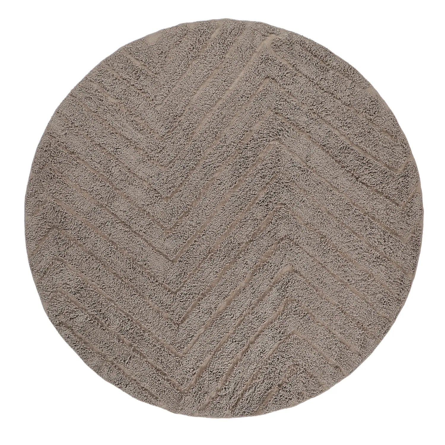 Kolo koberce - Conara Natural Cotton Shaggy (taupe)