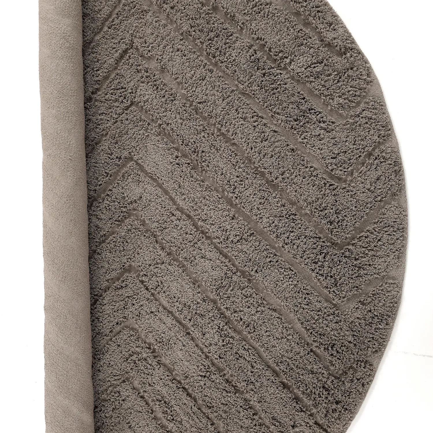 Kolo koberce - Conara Natural Cotton Shaggy (taupe)