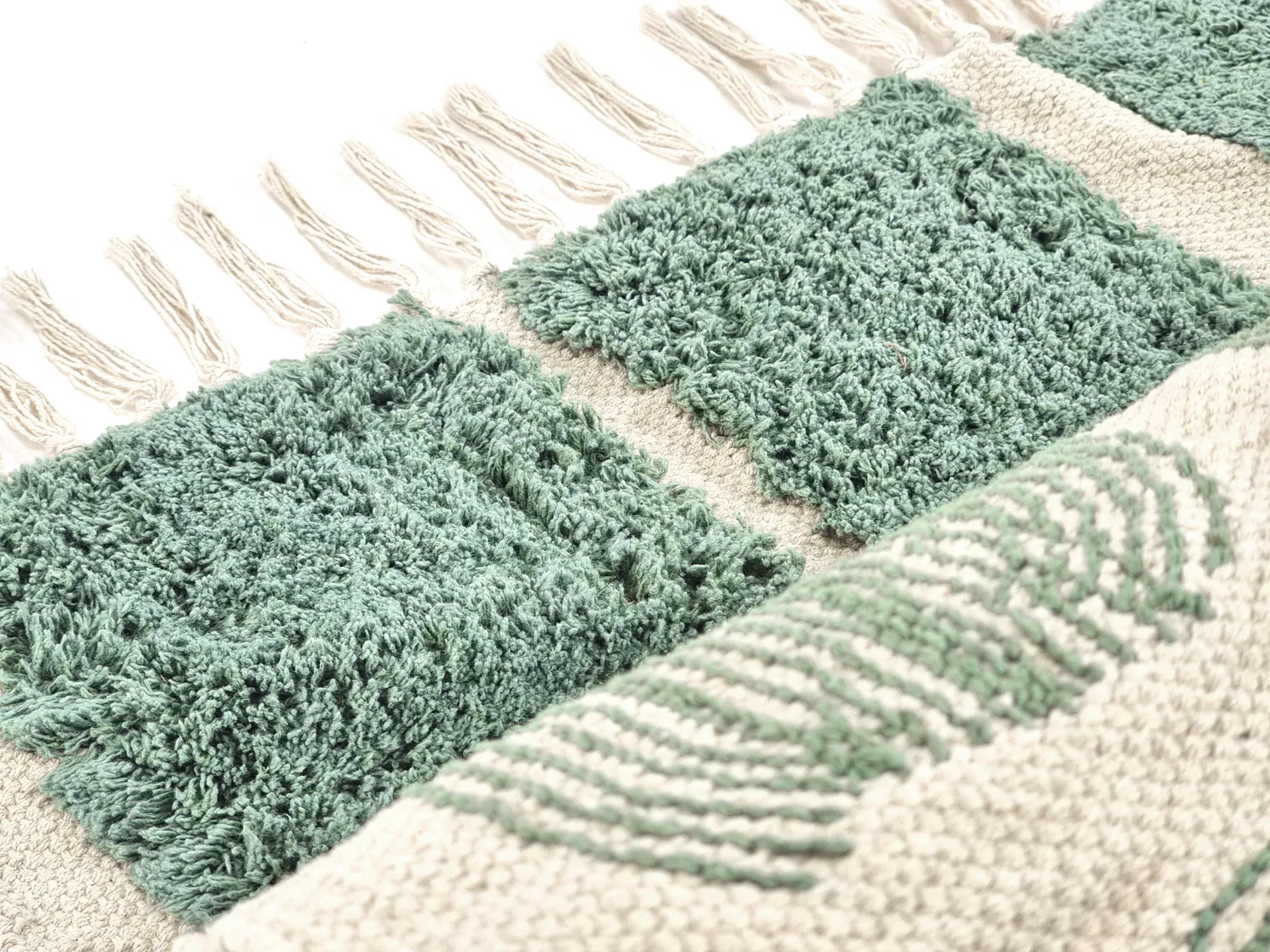 Koberce s dlhým vlasom - Cyrus Natural Cotton Shaggy (zelená)