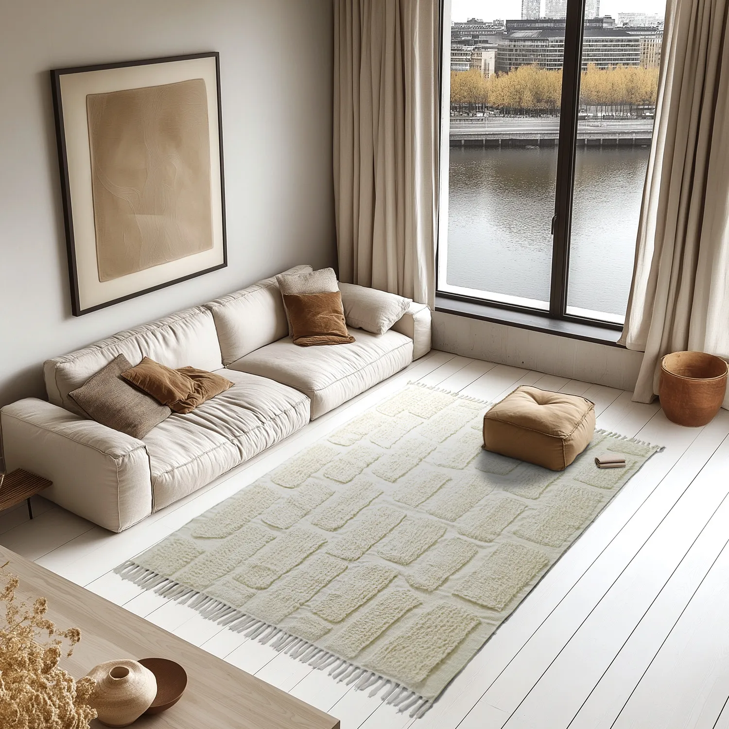 Koberce s dlhým vlasom - Cyrus Natural Cotton Shaggy (offwhite)