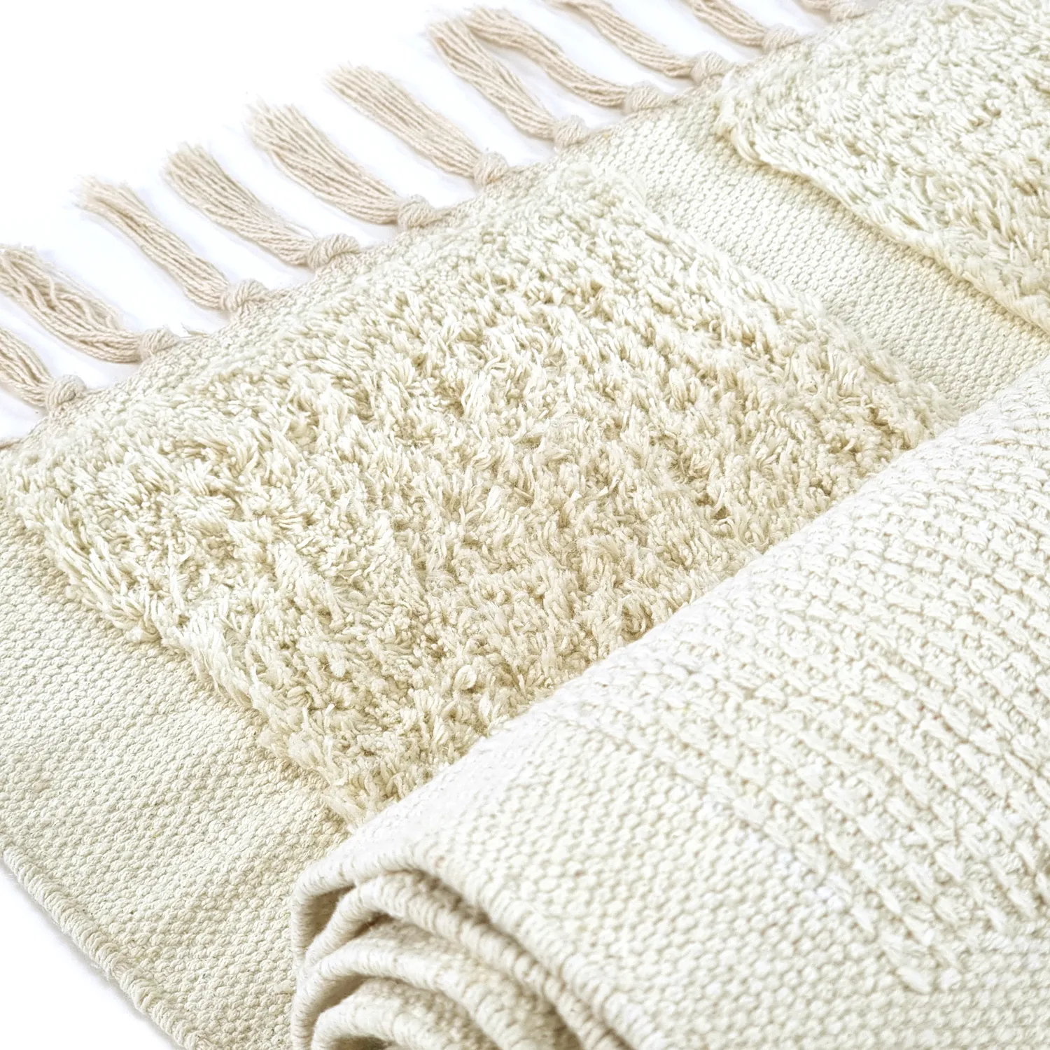 Koberce s dlhým vlasom - Cyrus Natural Cotton Shaggy (offwhite)