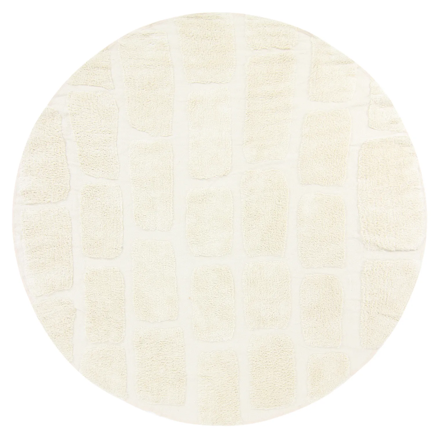 Kolo koberce - Cyrus Natural Cotton Shaggy (offwhite)