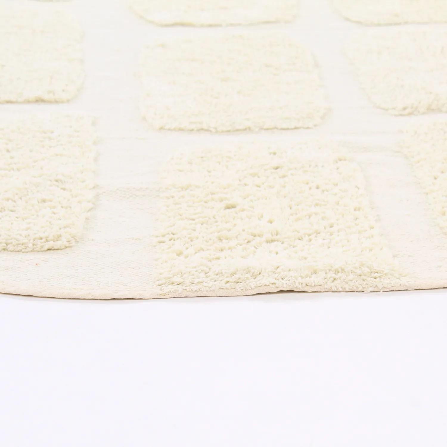 Kolo koberce - Cyrus Natural Cotton Shaggy (offwhite)