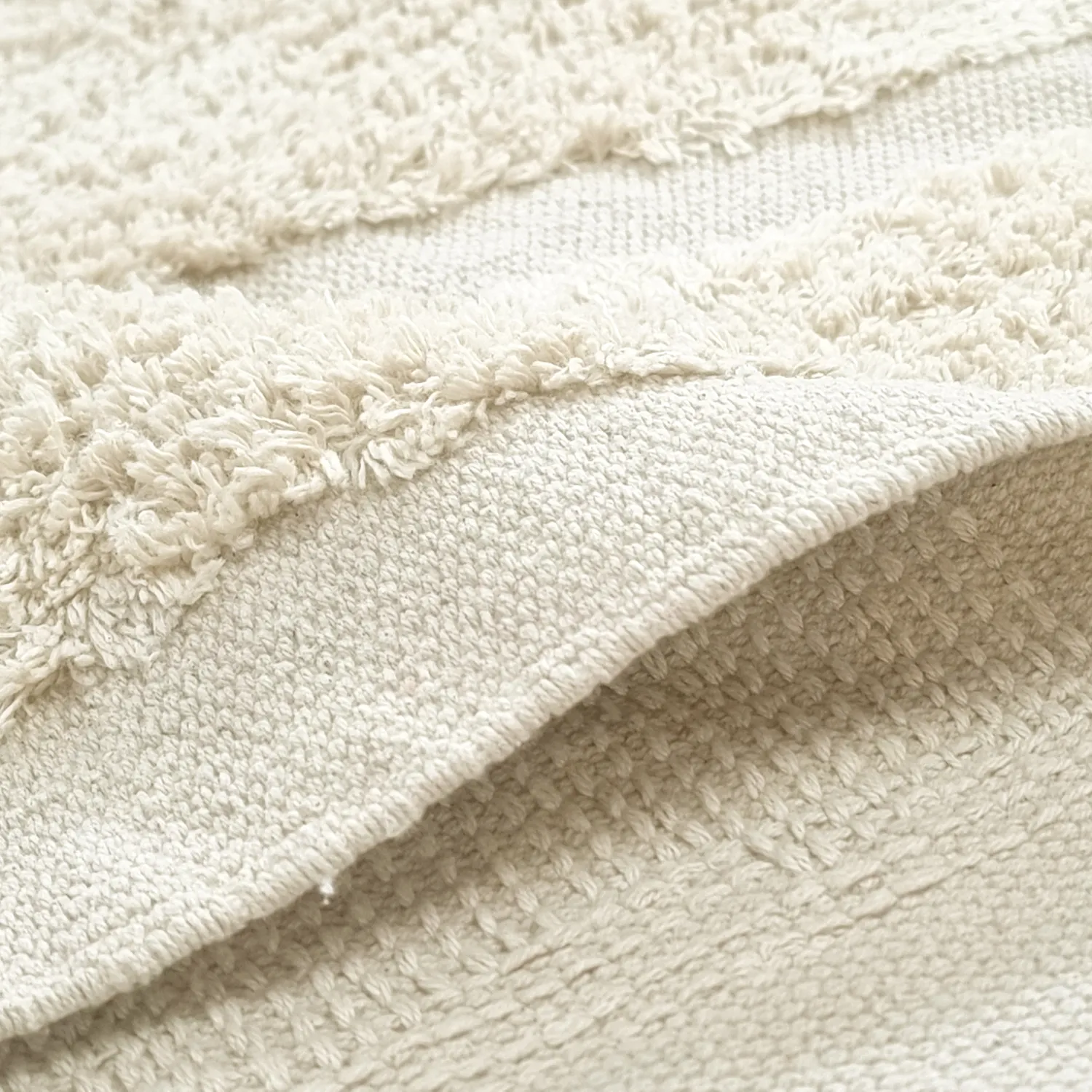 Kolo koberce - Cyrus Natural Cotton Shaggy (offwhite)