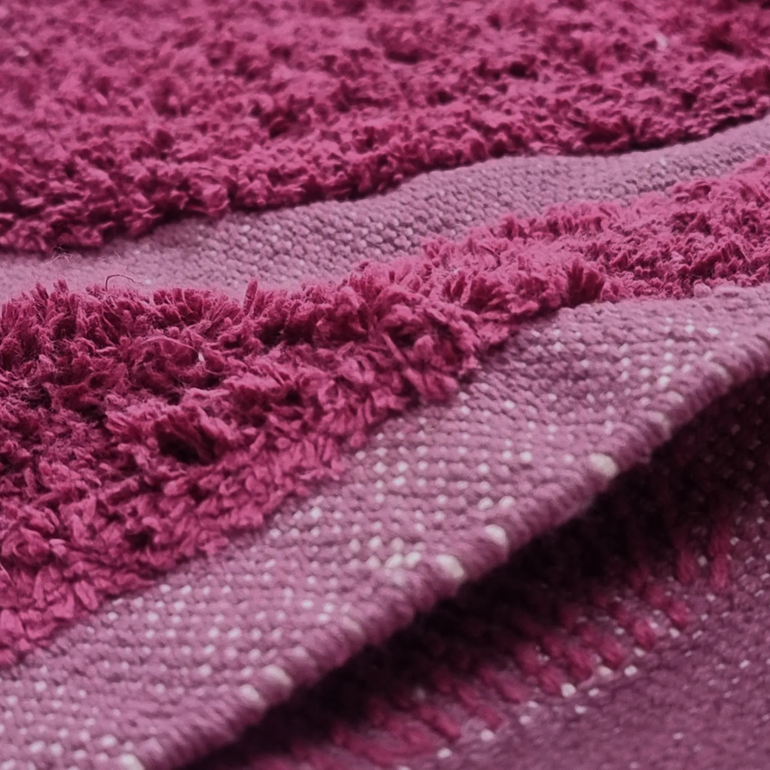 Kolo koberce - Cyrus Natural Cotton Shaggy (červená)