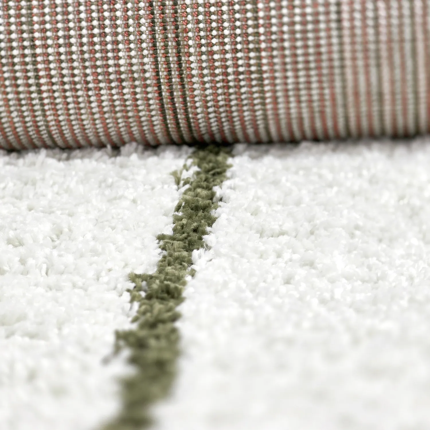 Koberce s dlhým vlasom - Eze (biela/zelená)