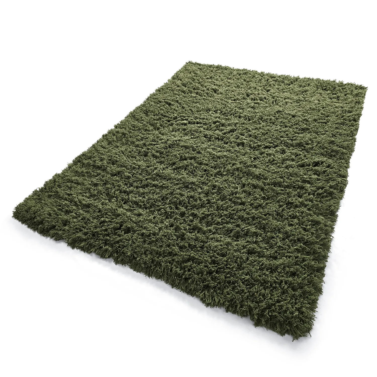 Koberce s dlhým vlasom - Fassale Hand Woven Wool Shaggy (machovo zelený)