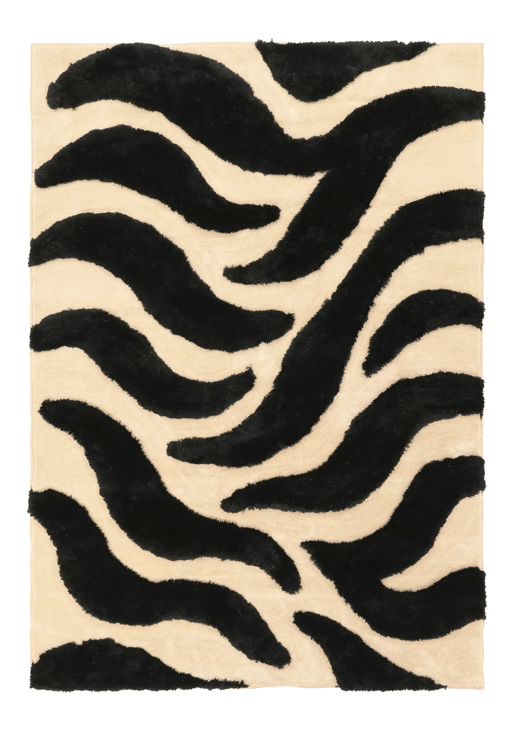 Koberce s dlhým vlasom - Fergana (krémová/čierna)