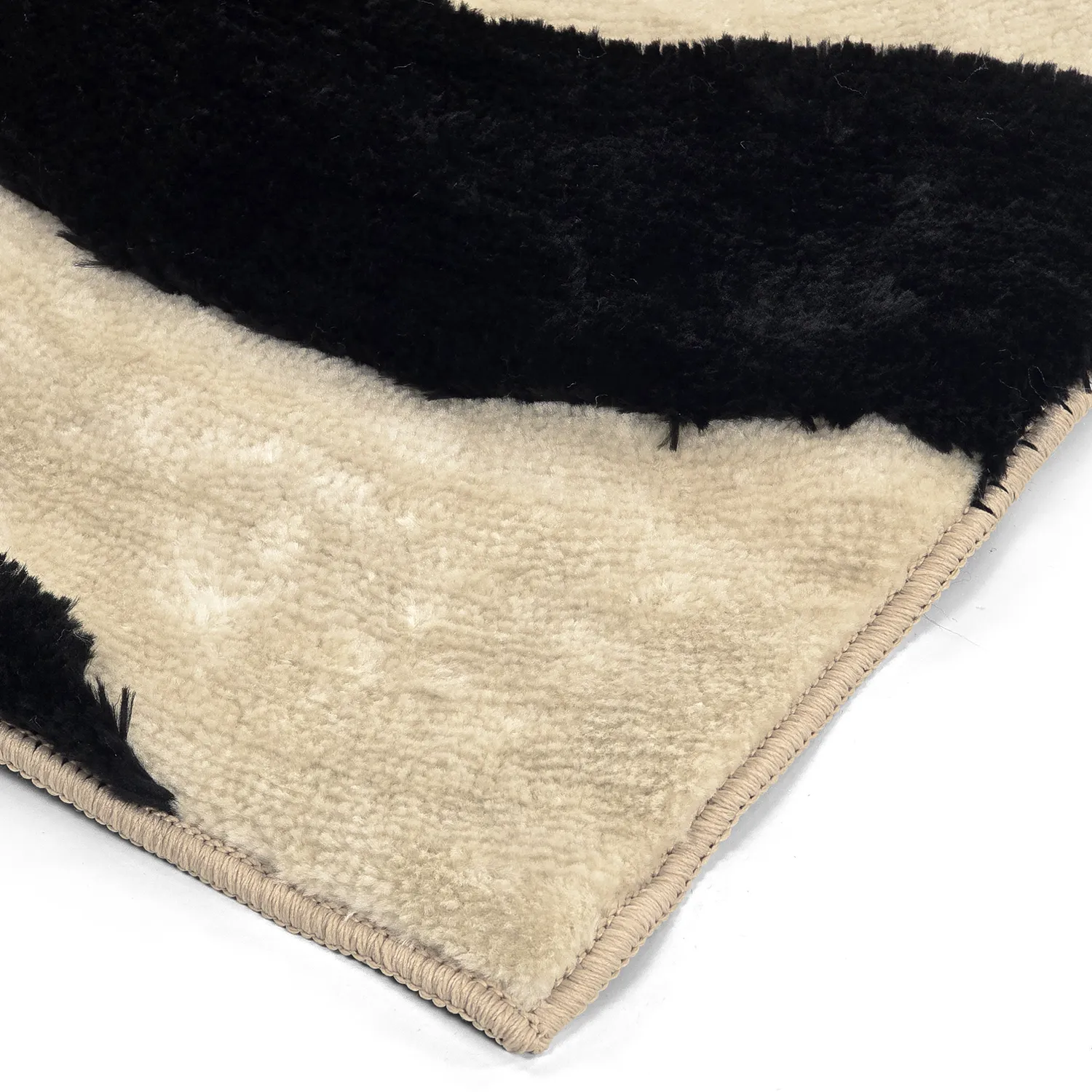 Koberce s dlhým vlasom - Fergana (krémová/čierna)