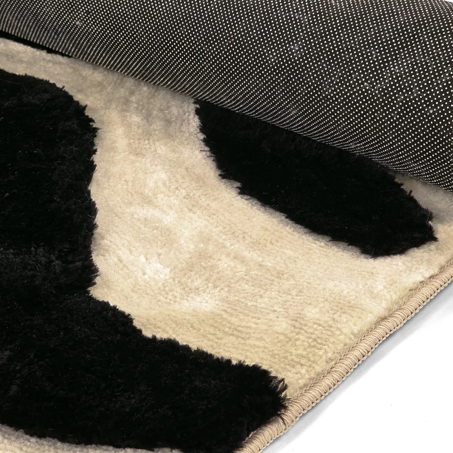 Koberce s dlhým vlasom - Fergana (krémová/čierna)