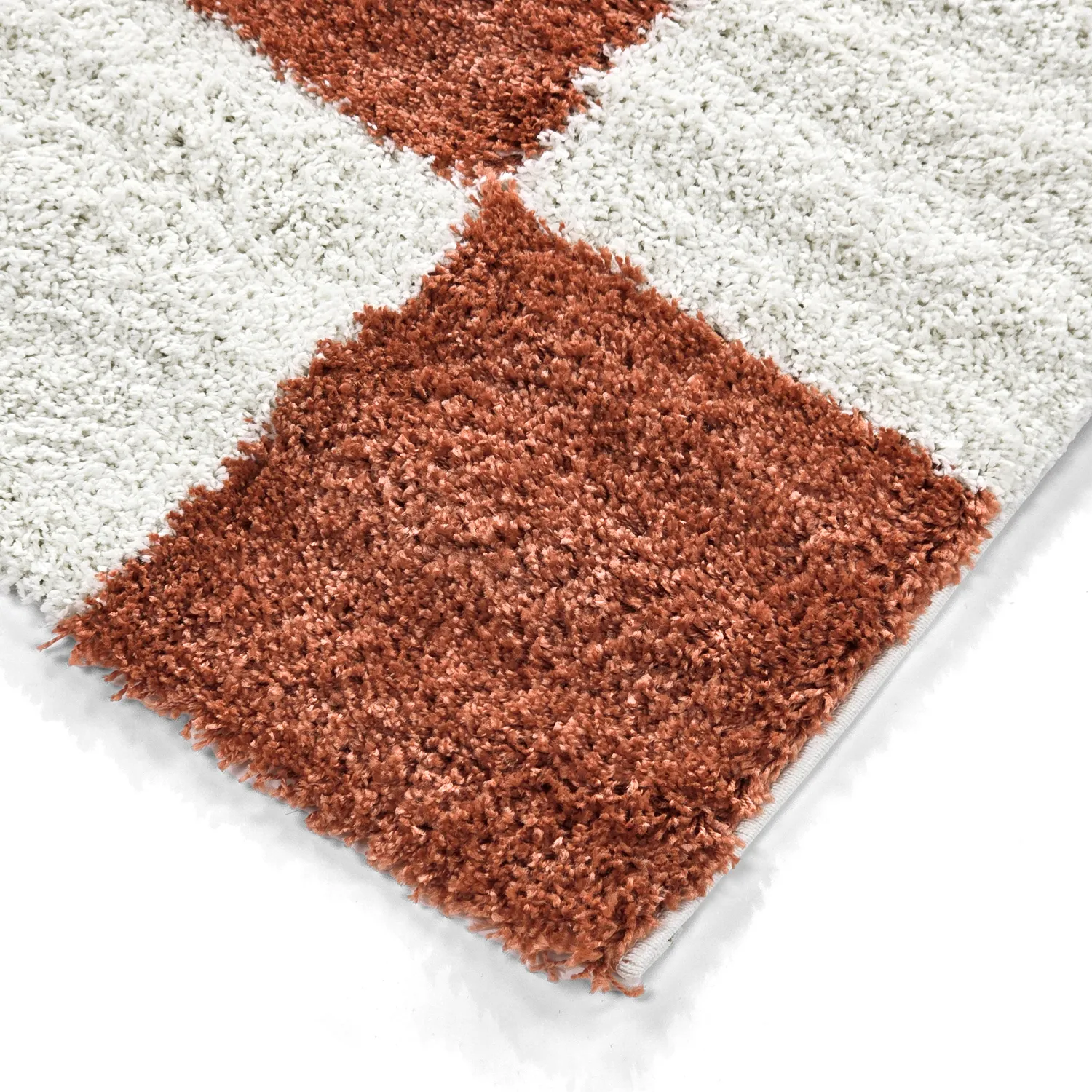 Koberce s dlhým vlasom - Gordes (oranžová/biela)