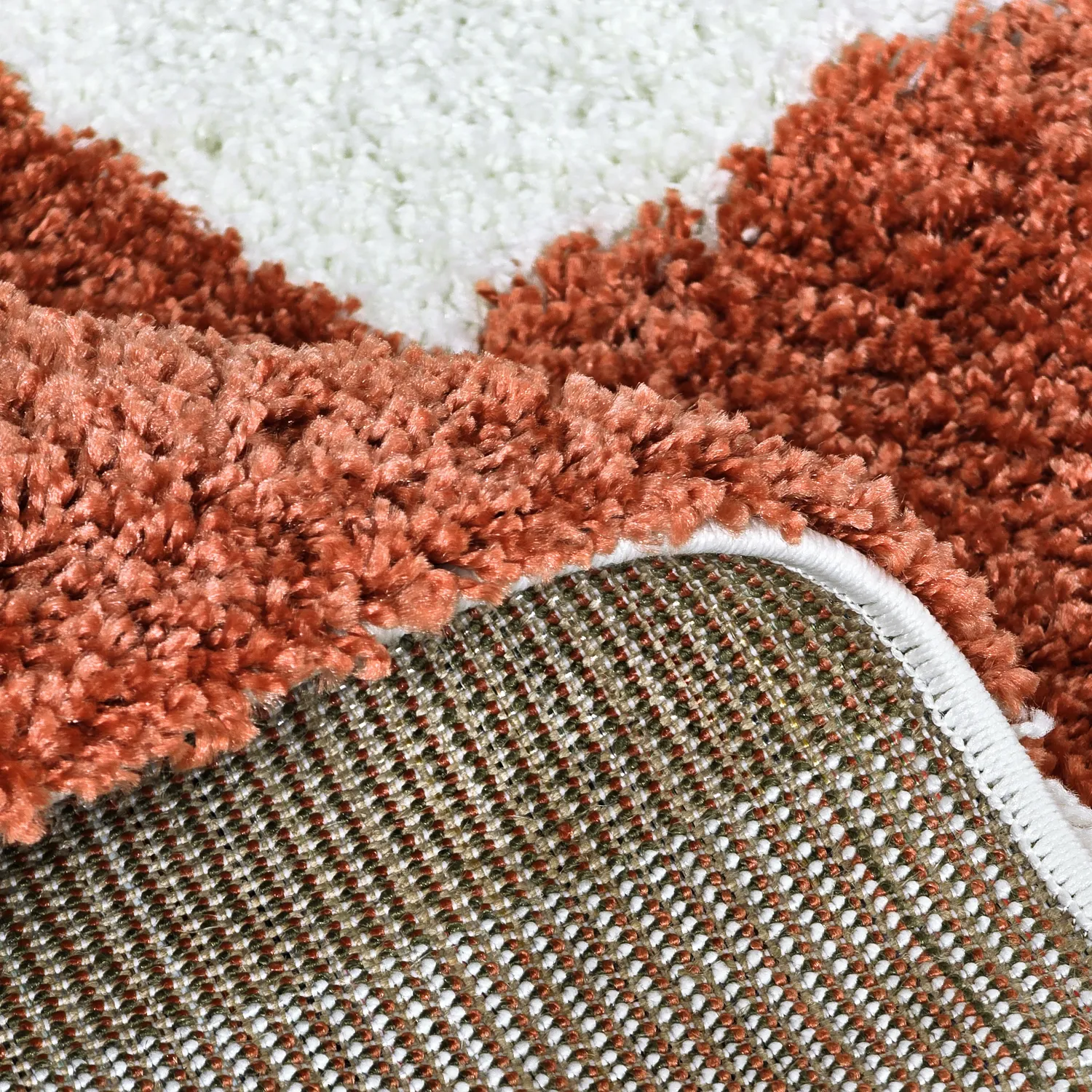 Koberce s dlhým vlasom - Gordes (oranžová/biela)