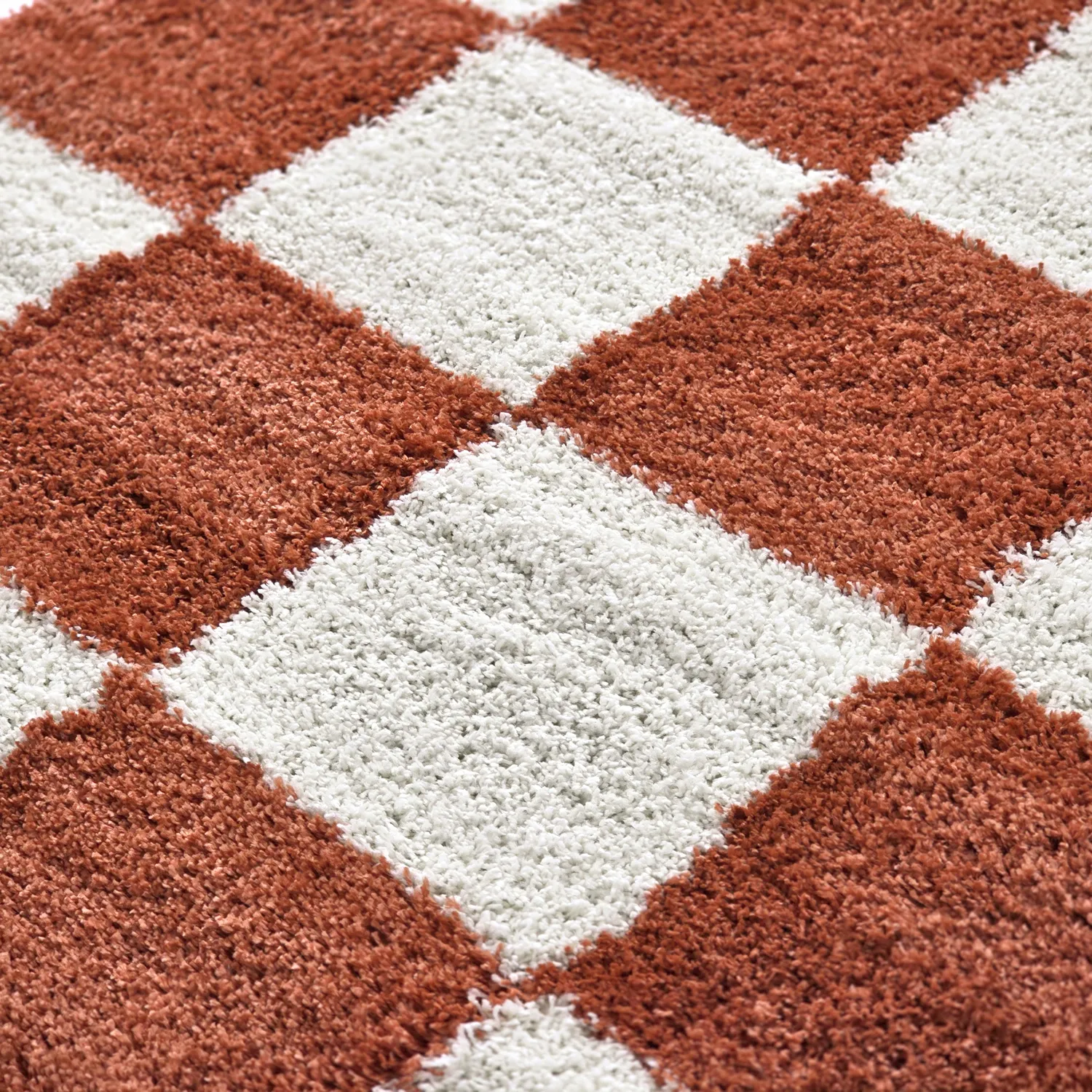 Koberce s dlhým vlasom - Gordes (oranžová/biela)