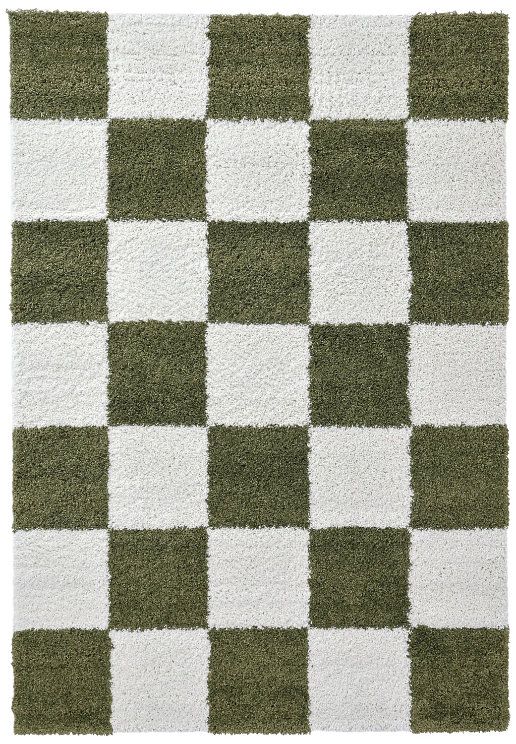Koberce s dlhým vlasom - Gordes (zelená/biela)