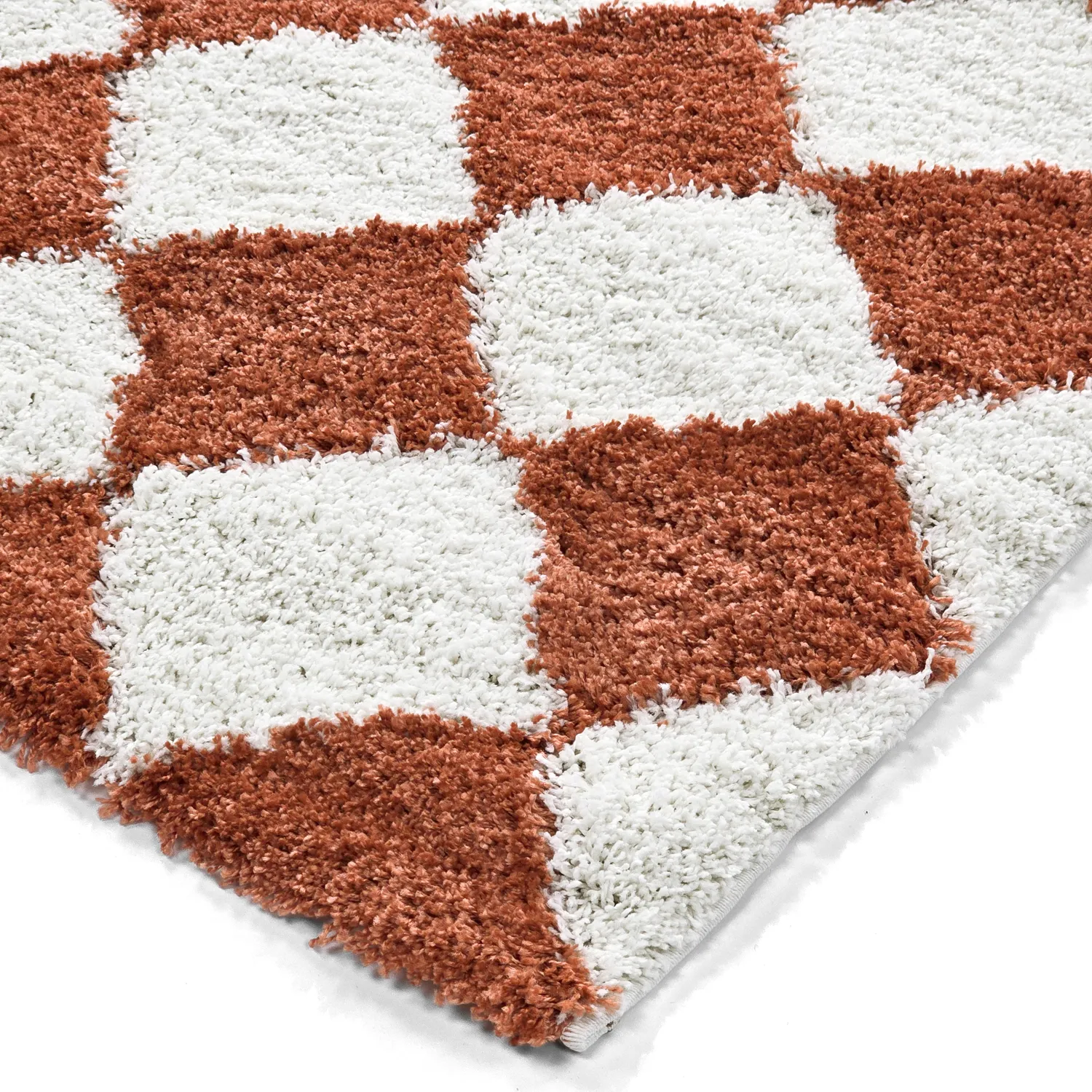 Koberce s chlpmi - Albi (biela/oranžová)