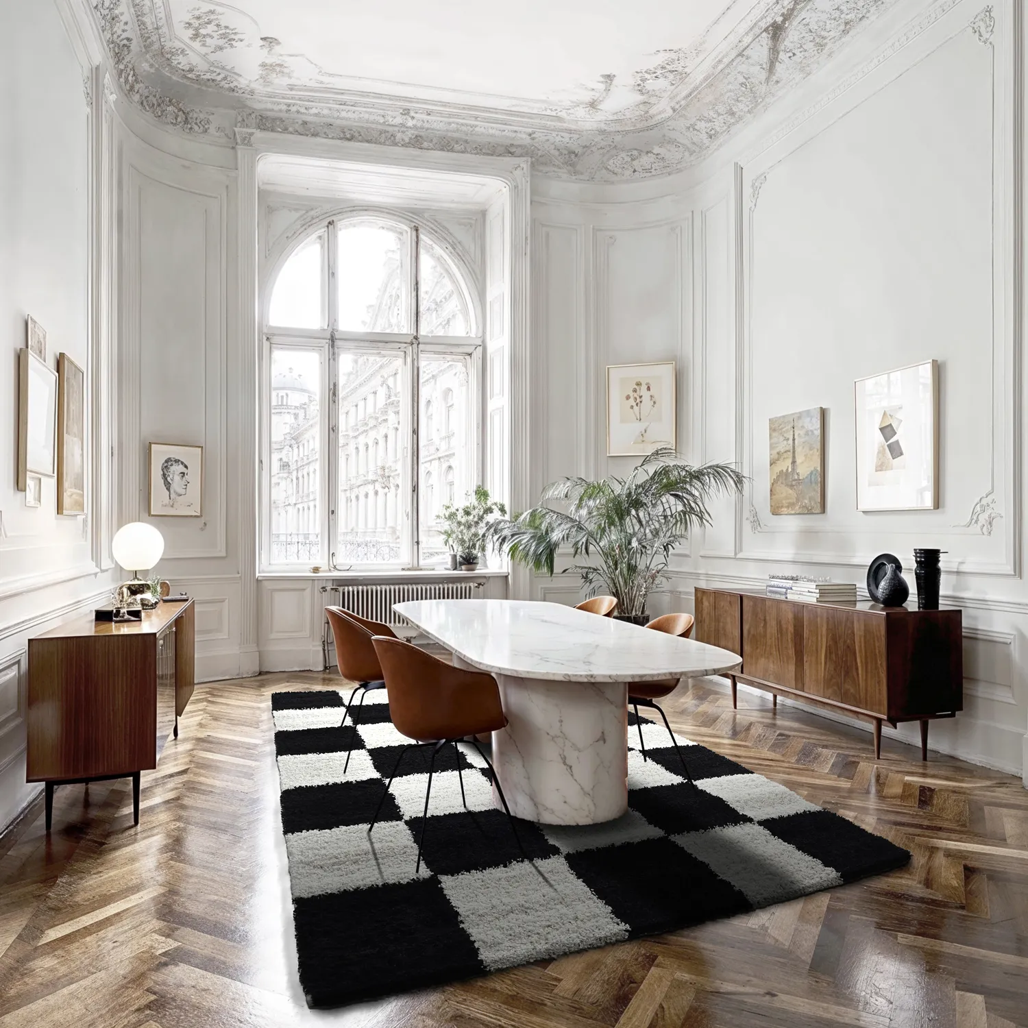 Koberce s dlhým vlasom - Gordes (čierna/biela)