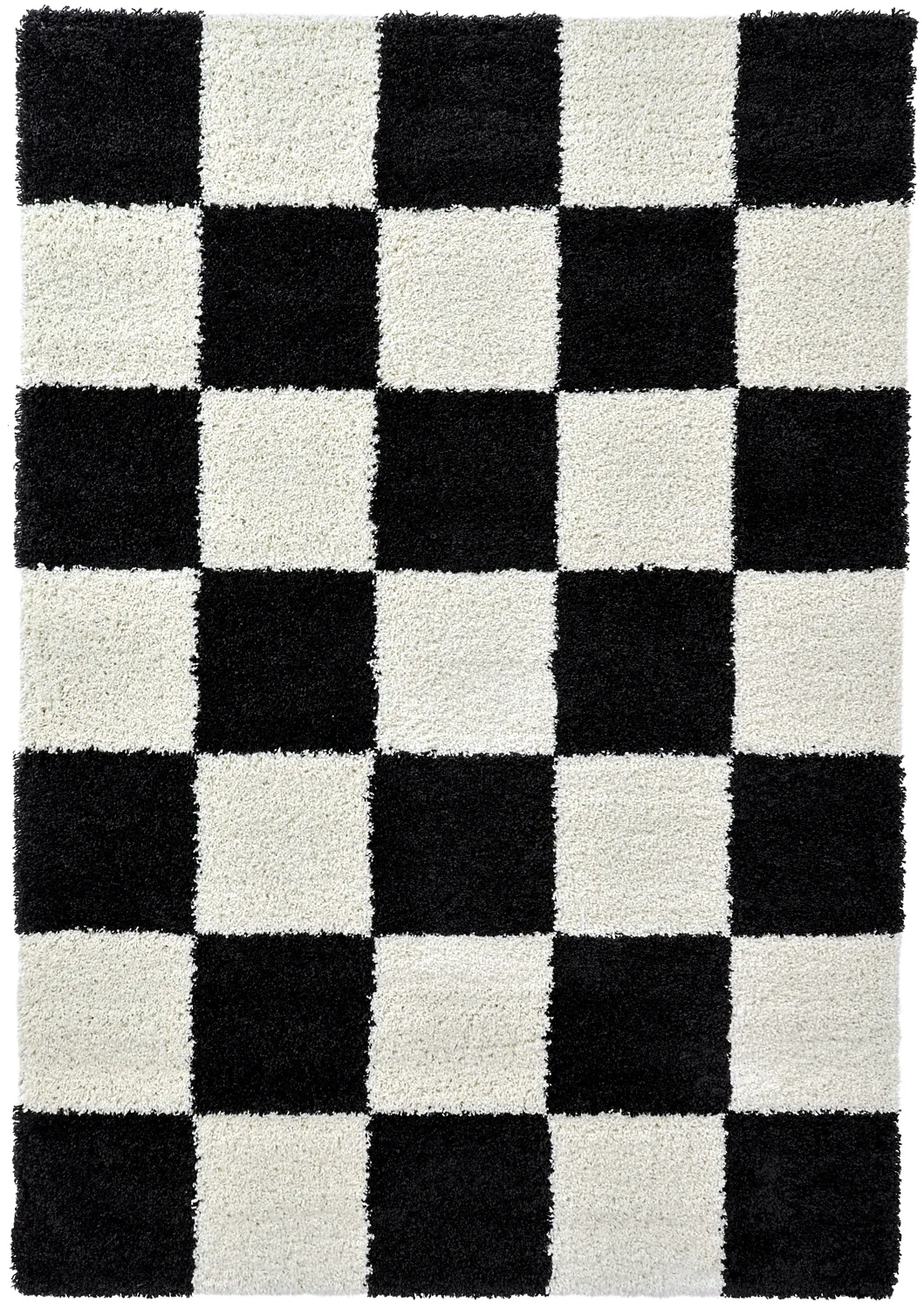 Koberce s dlhým vlasom - Gordes (čierna/biela)