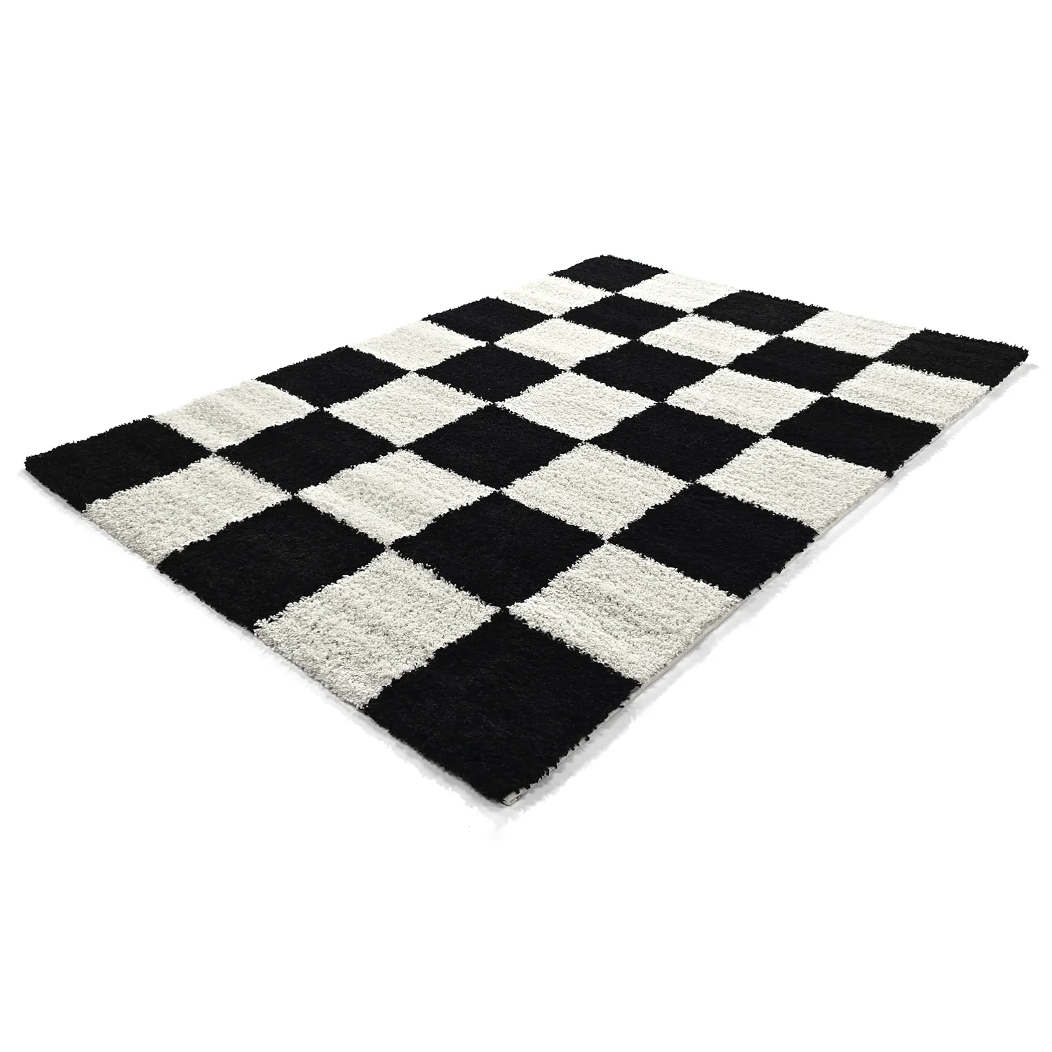 Koberce s dlhým vlasom - Gordes (čierna/biela)