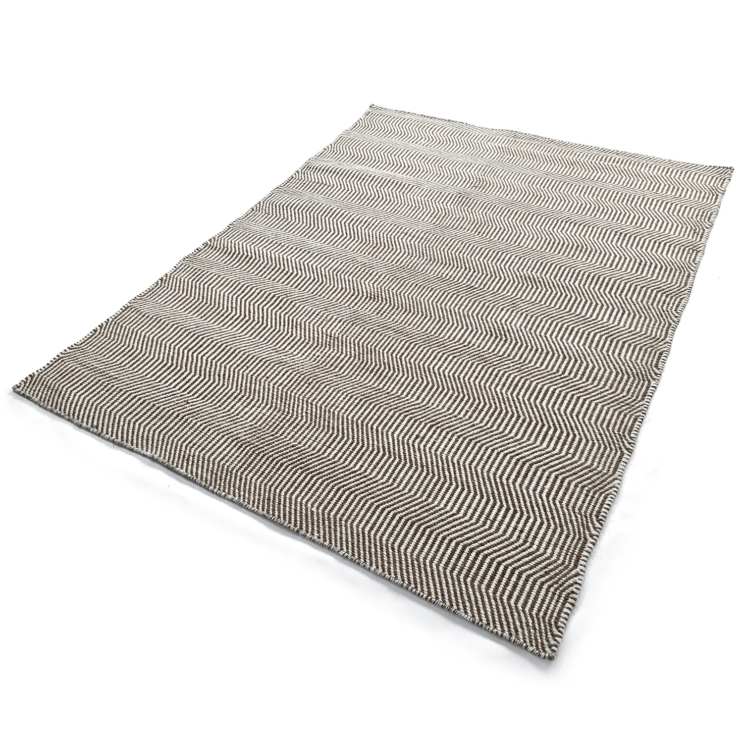 Vlnený koberec - Larkana (hnedá/biela)