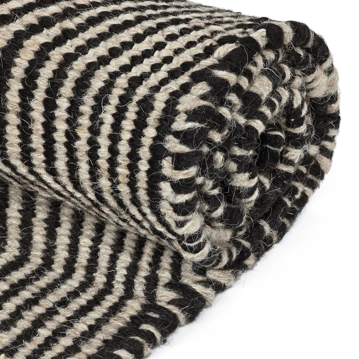 Vlnený koberec - Larkana (béžová/čierna)