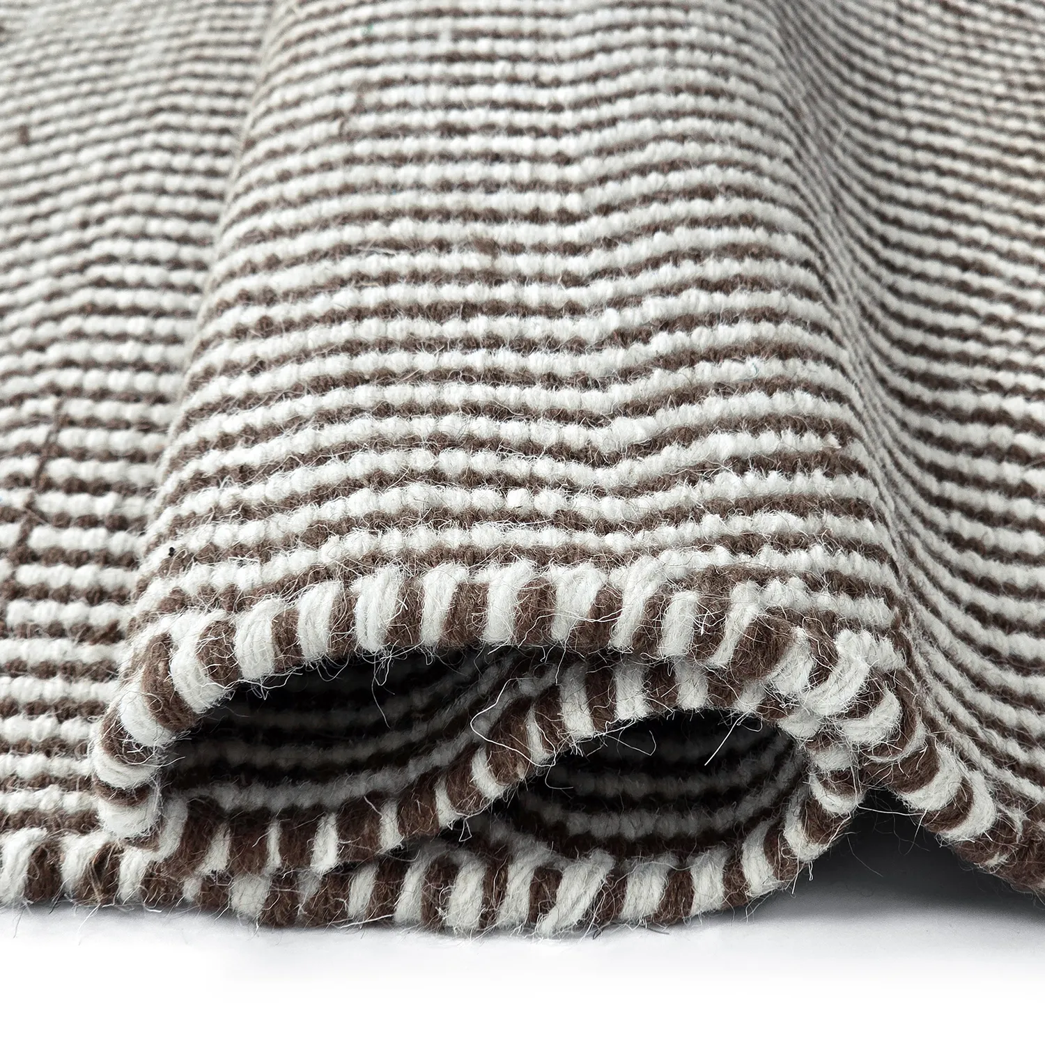 Vlnený koberec - Larkana (hnedá/biela)