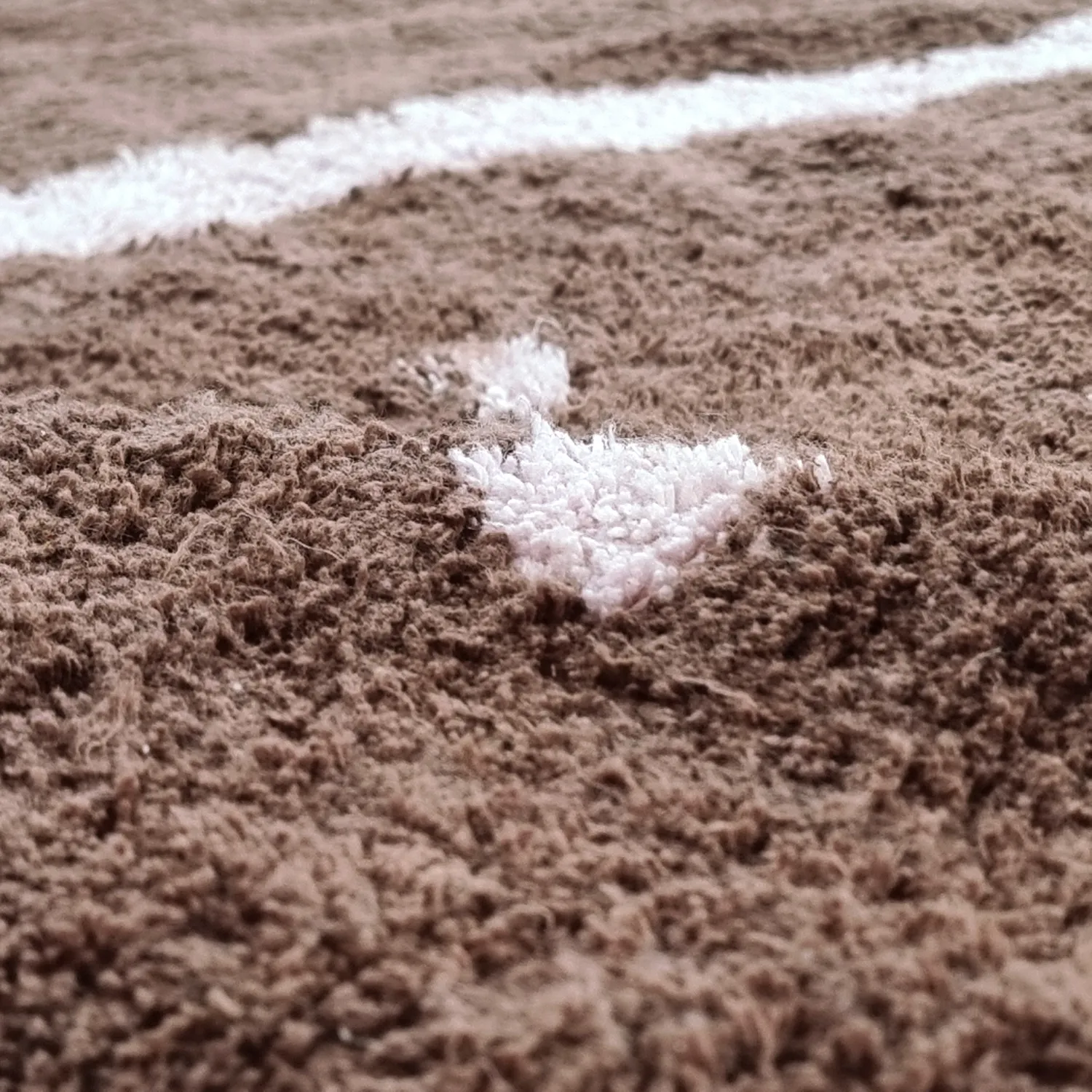 Kolo koberce - Leora Natural Cotton Shaggy (hnedá/fialová)