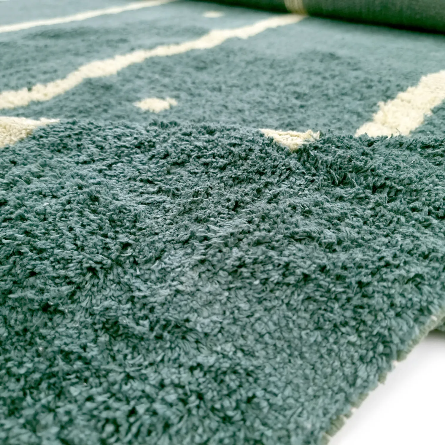 Koberce s dlhým vlasom - Leora Natural Cotton Shaggy (zelená)