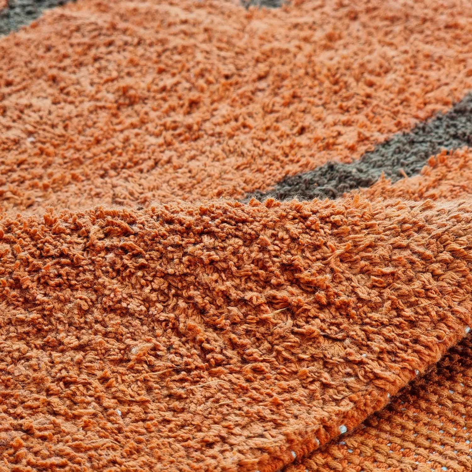 Koberce s dlhým vlasom - Leora Natural Cotton Shaggy (oranžová/hnedá)
