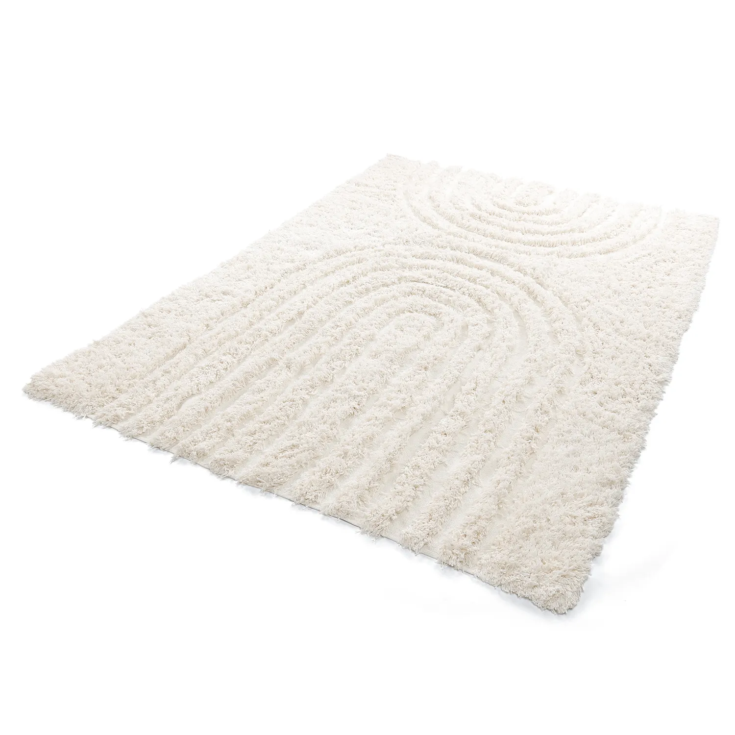 Ryamattor - Lindos Natural Cotton Shaggy (vit)
