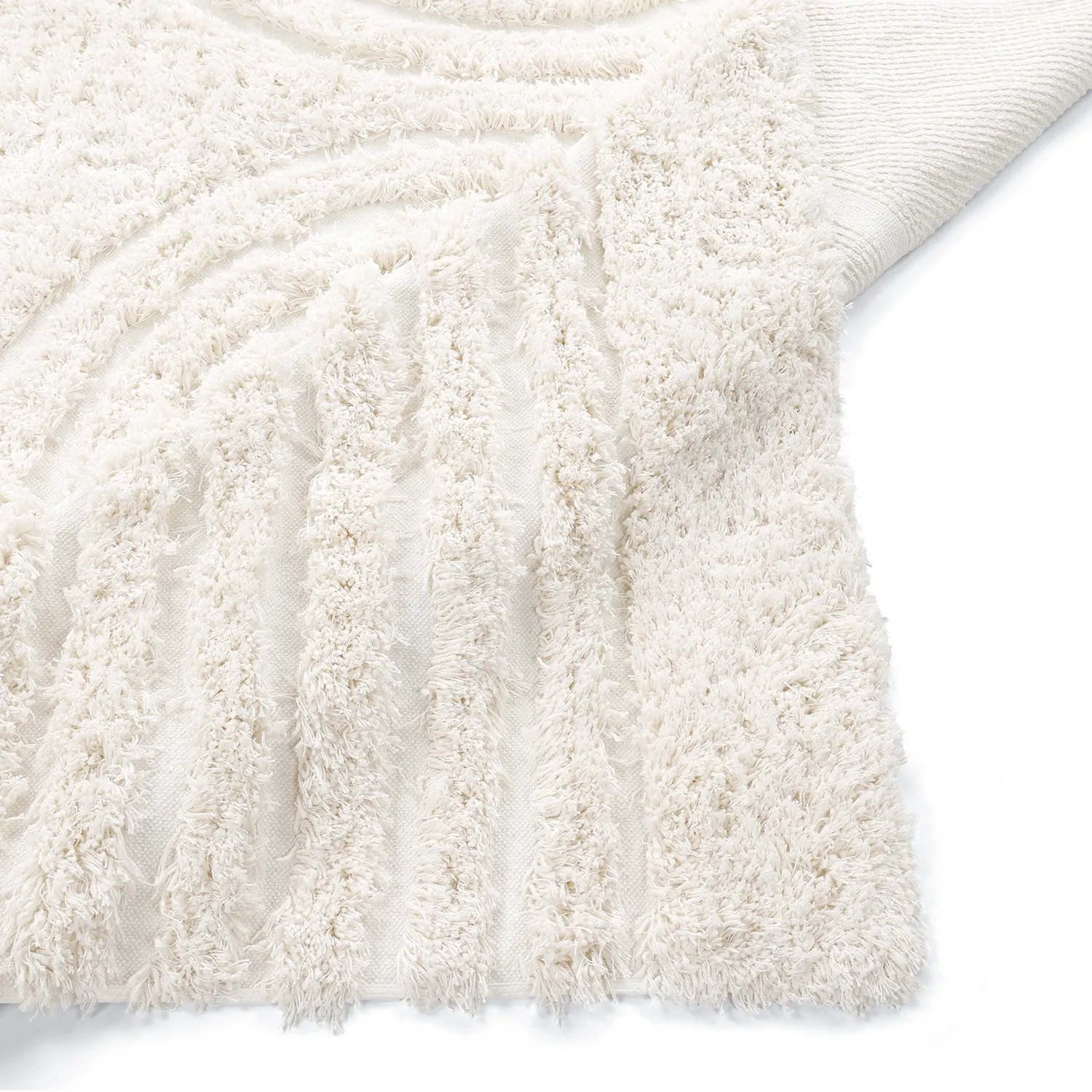 Ryamattor - Lindos Natural Cotton Shaggy (vit)